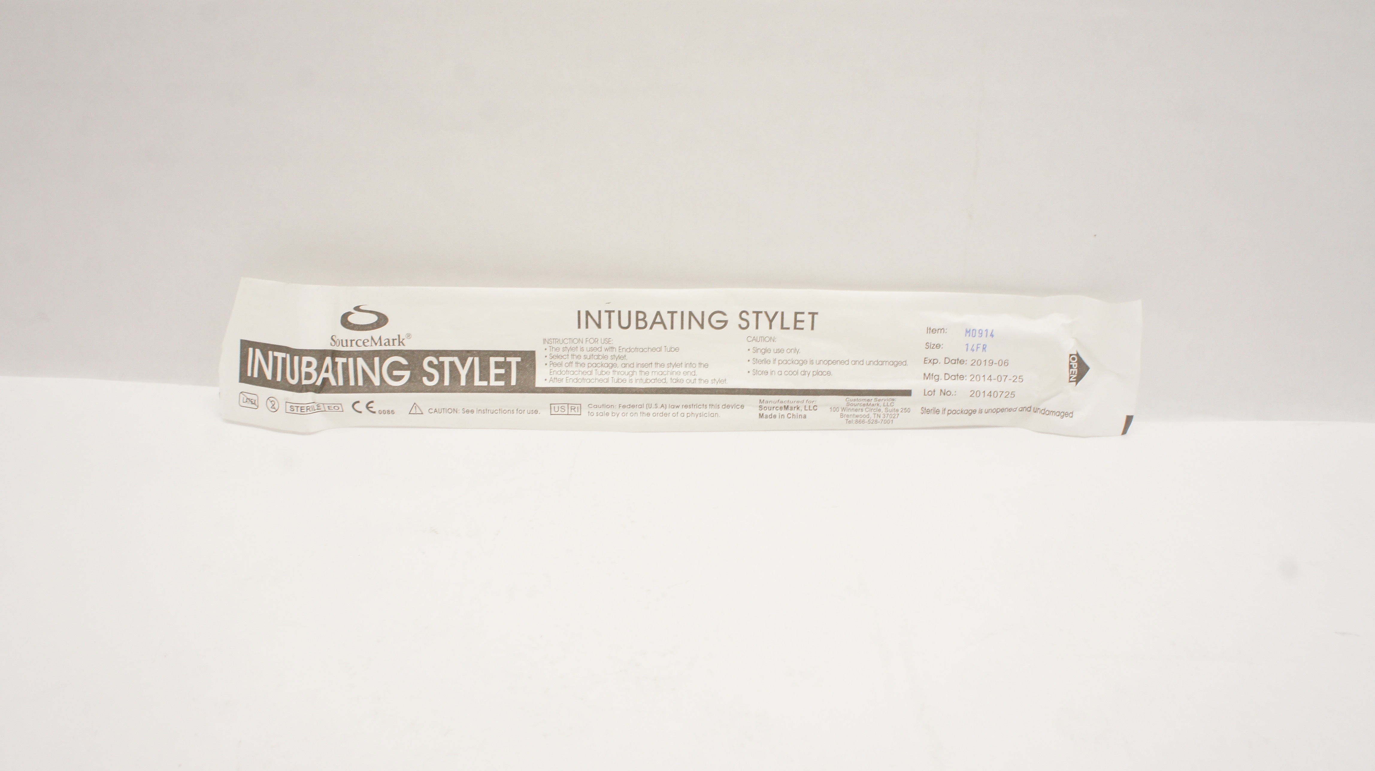 SourceMark M0914 Intubating Stylet 14 Fr. (x)