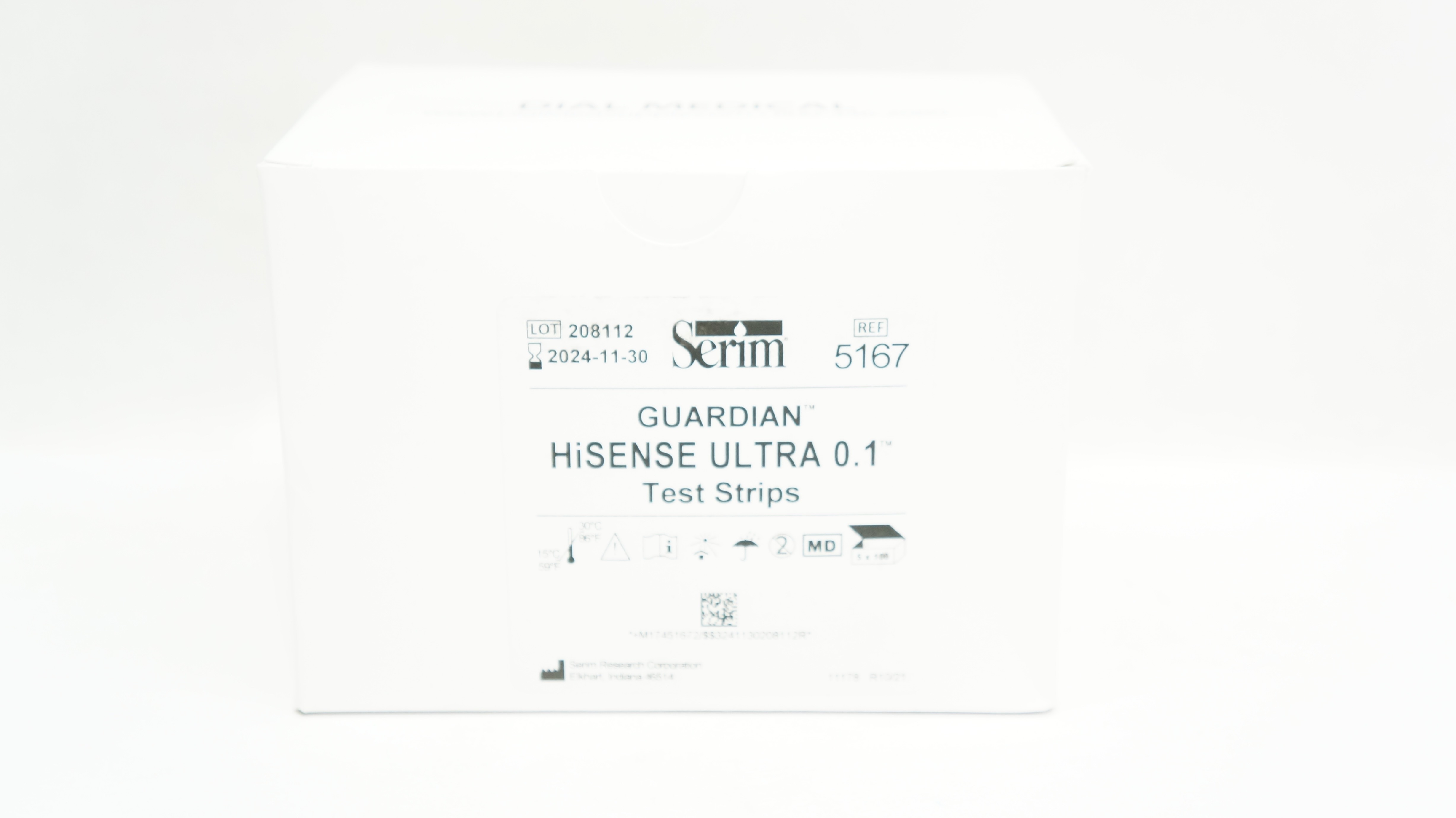 Dial Medical 5167 Serim Guardian HiSense Ultra 0.1 Test Strips - Box of 500