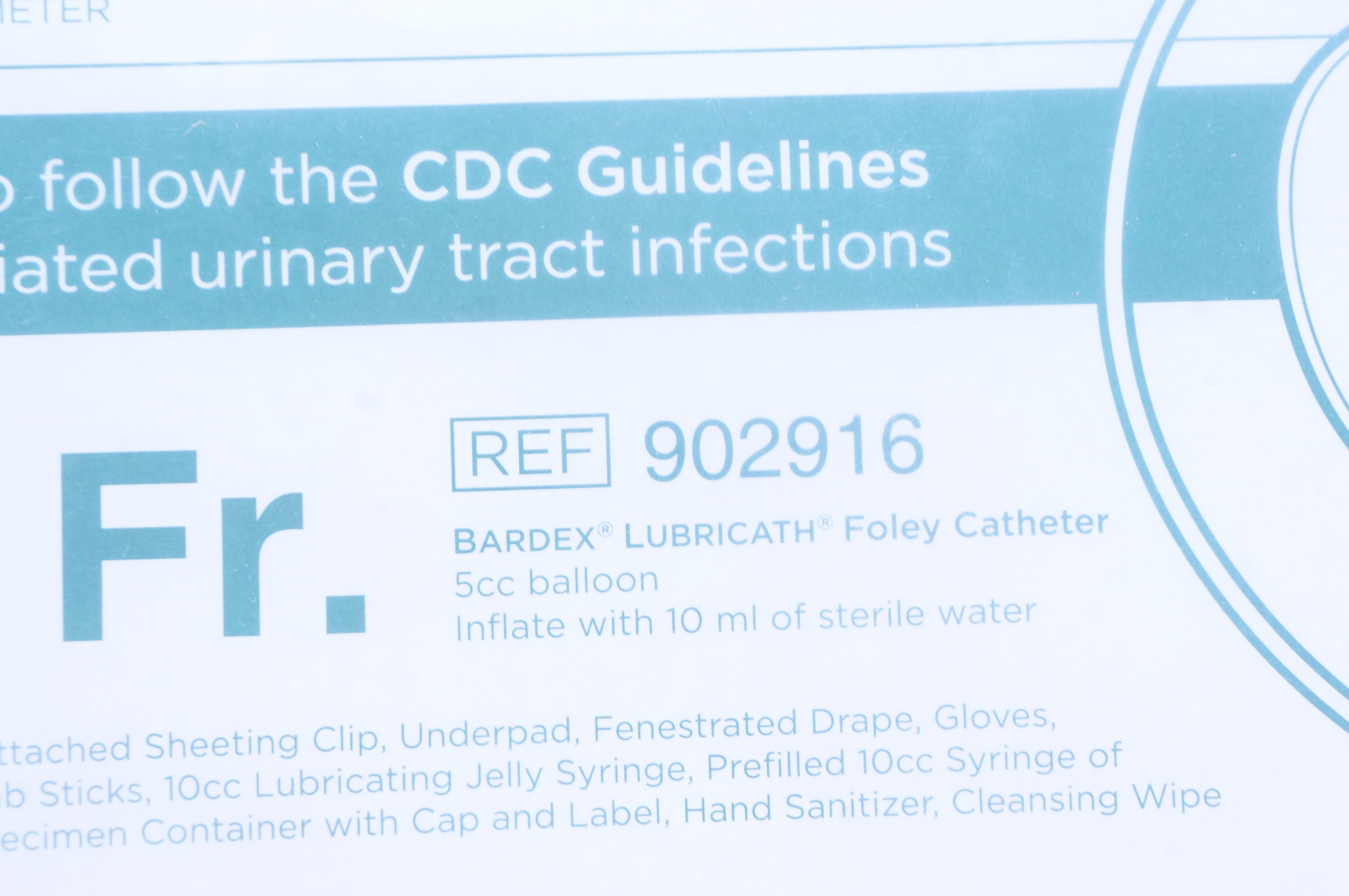 Bard 902916 Urine Meter Foley Cath. Tray 16Fr