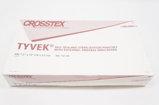 Crosstex TSP-185 TYVEK Self Sealing Sterilization Pounches 7.5inch x 13inch