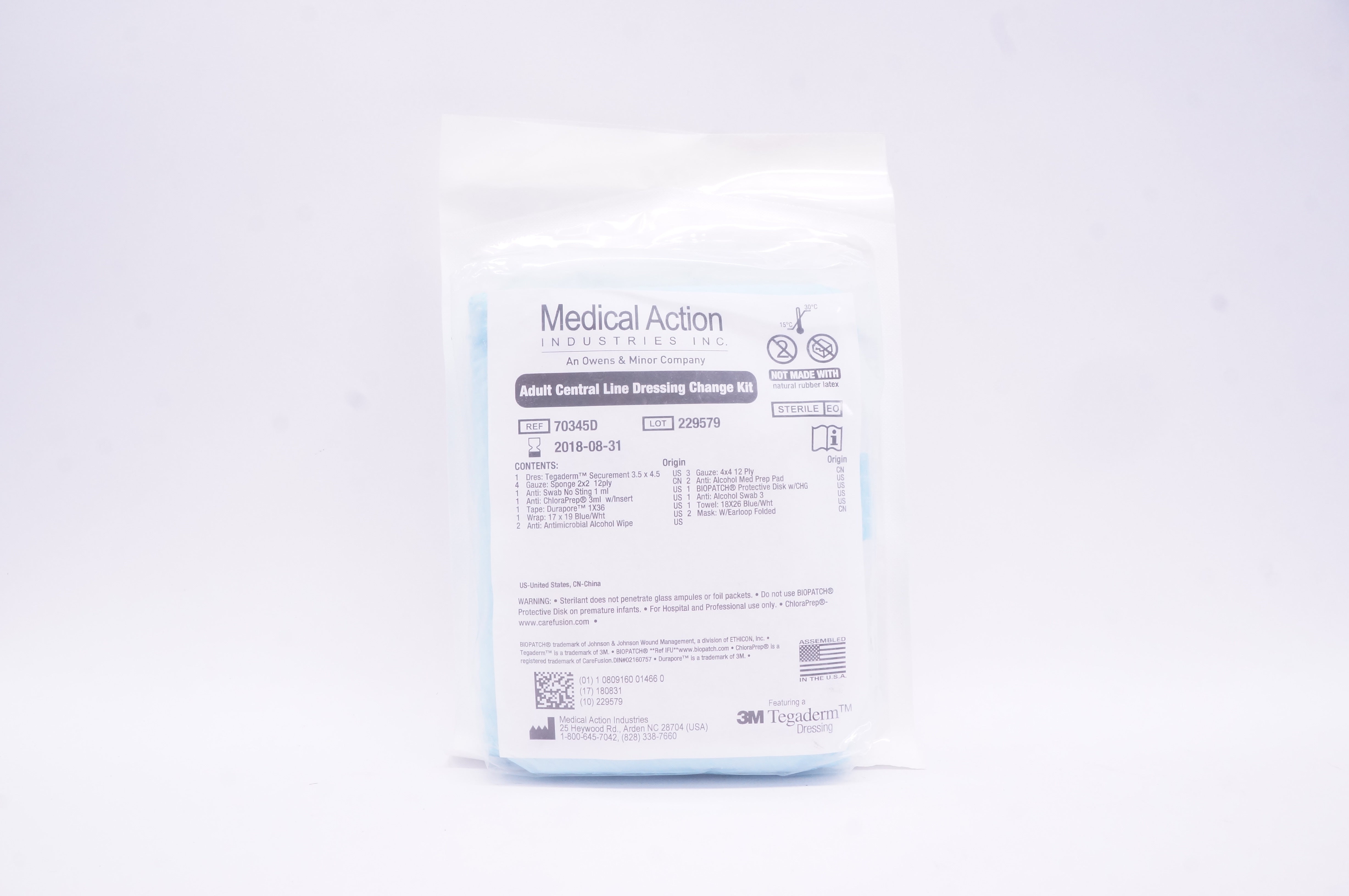 Medical Action 70345D Adult Central Line Dressing Change Kit (x)