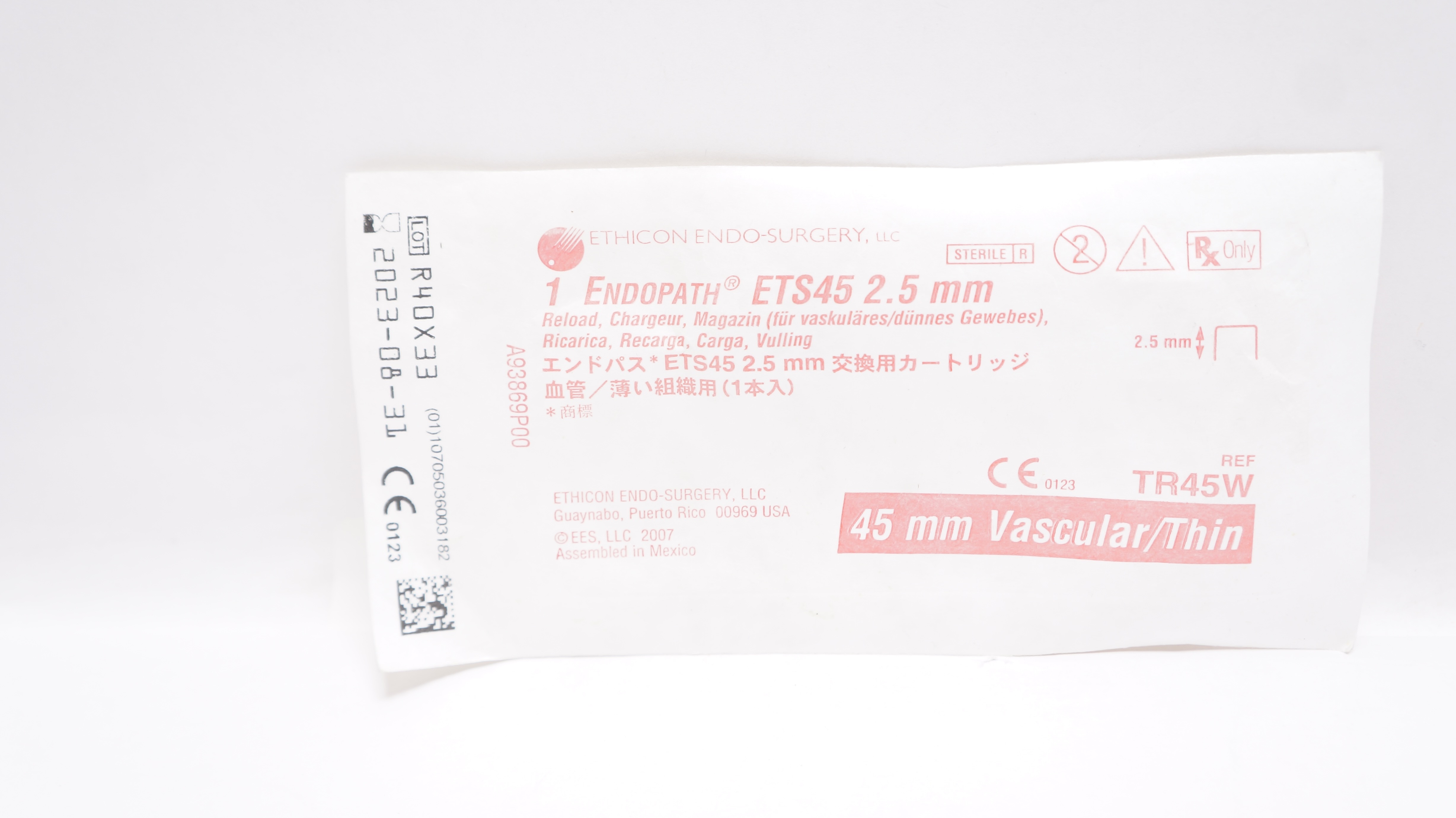 Ethicon TR45W 1 Endopath ETS45 2.5mm Reload 45mm Vascular/Thin (x)