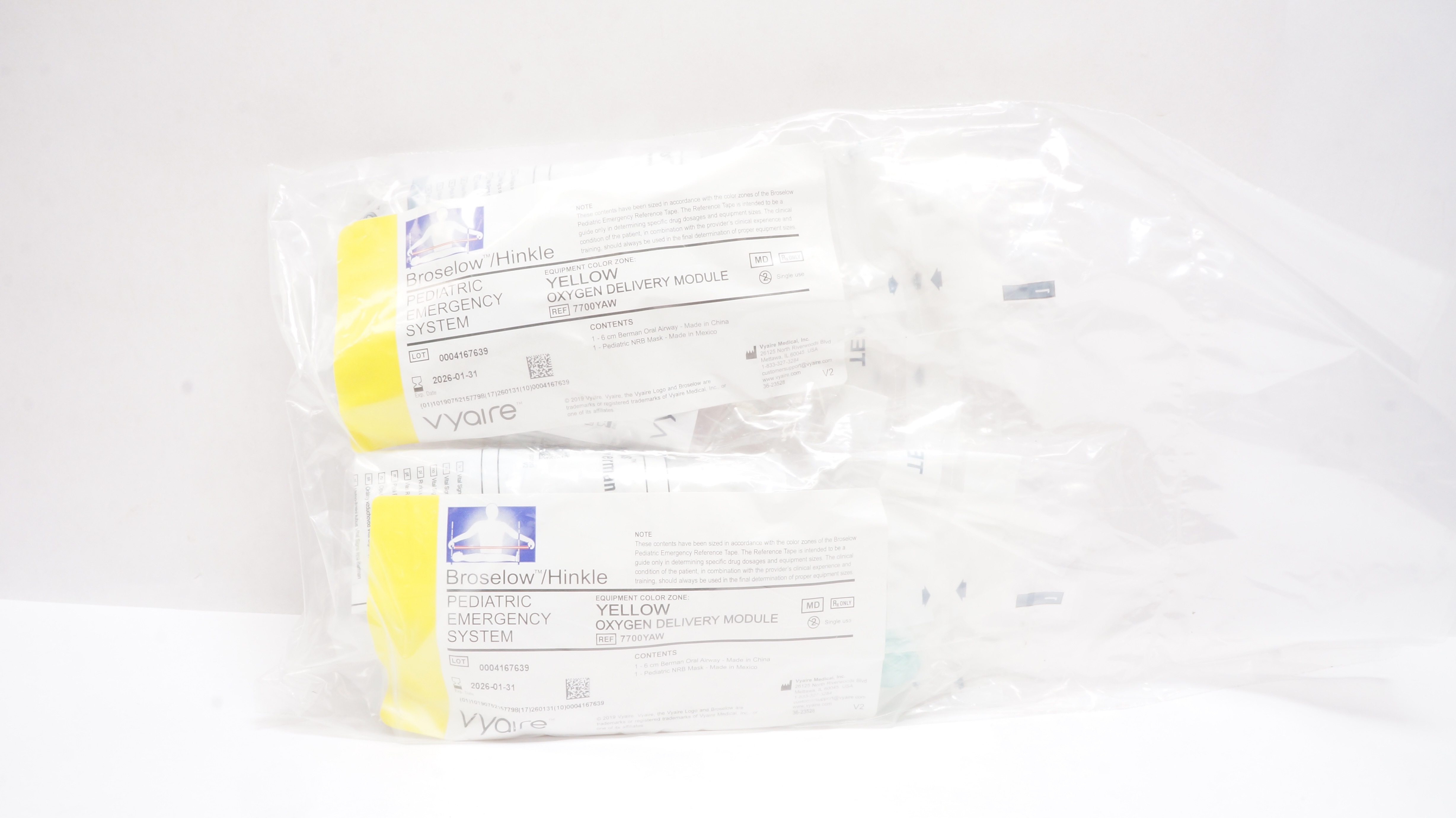 Vyaire 7700YAW Broselow/Hinkle Pediatric Emergency System Oxygen Delivery Module