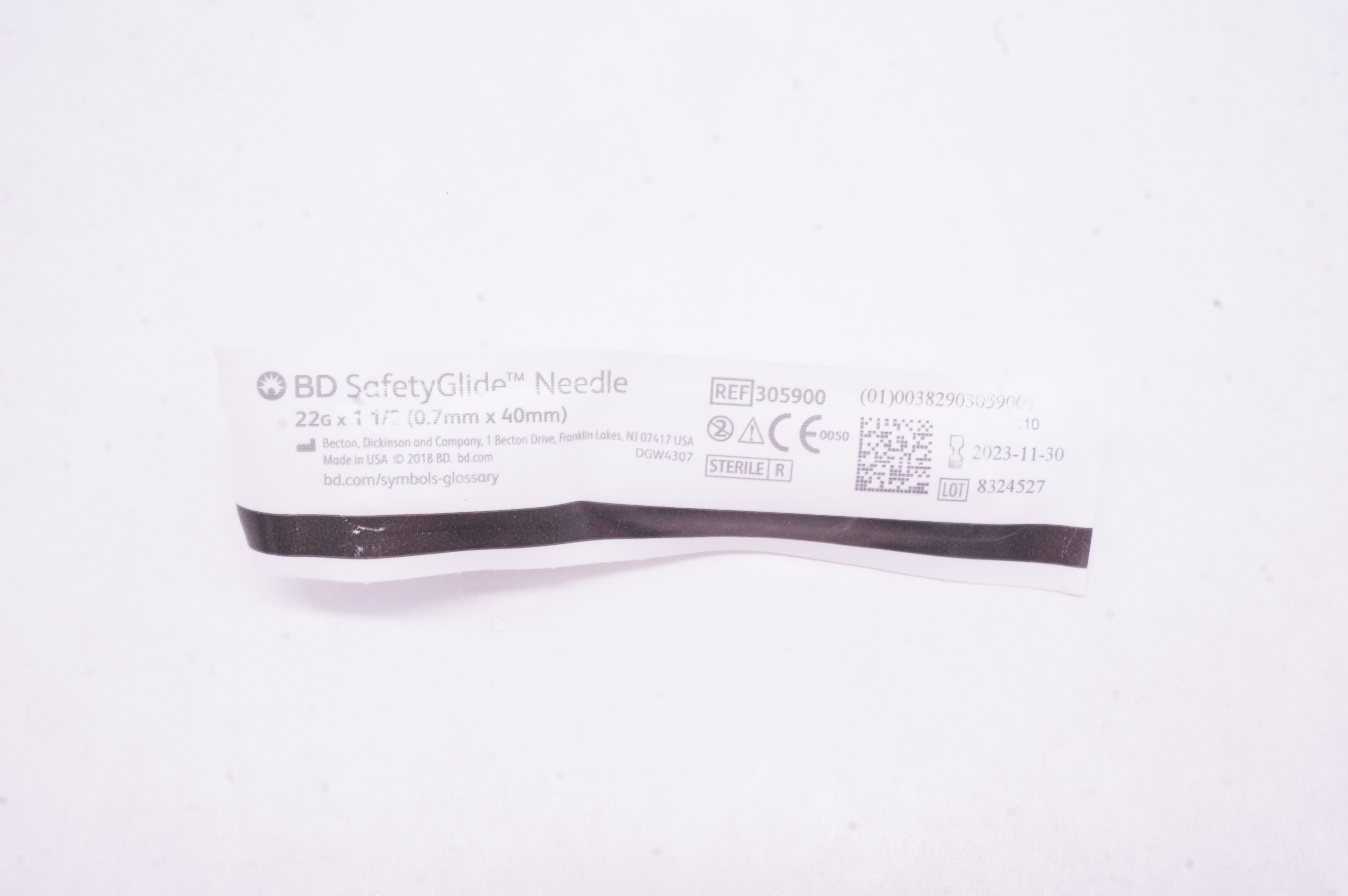 BD 305900 SafetyGlide Ndle. 22G x 1-1/2