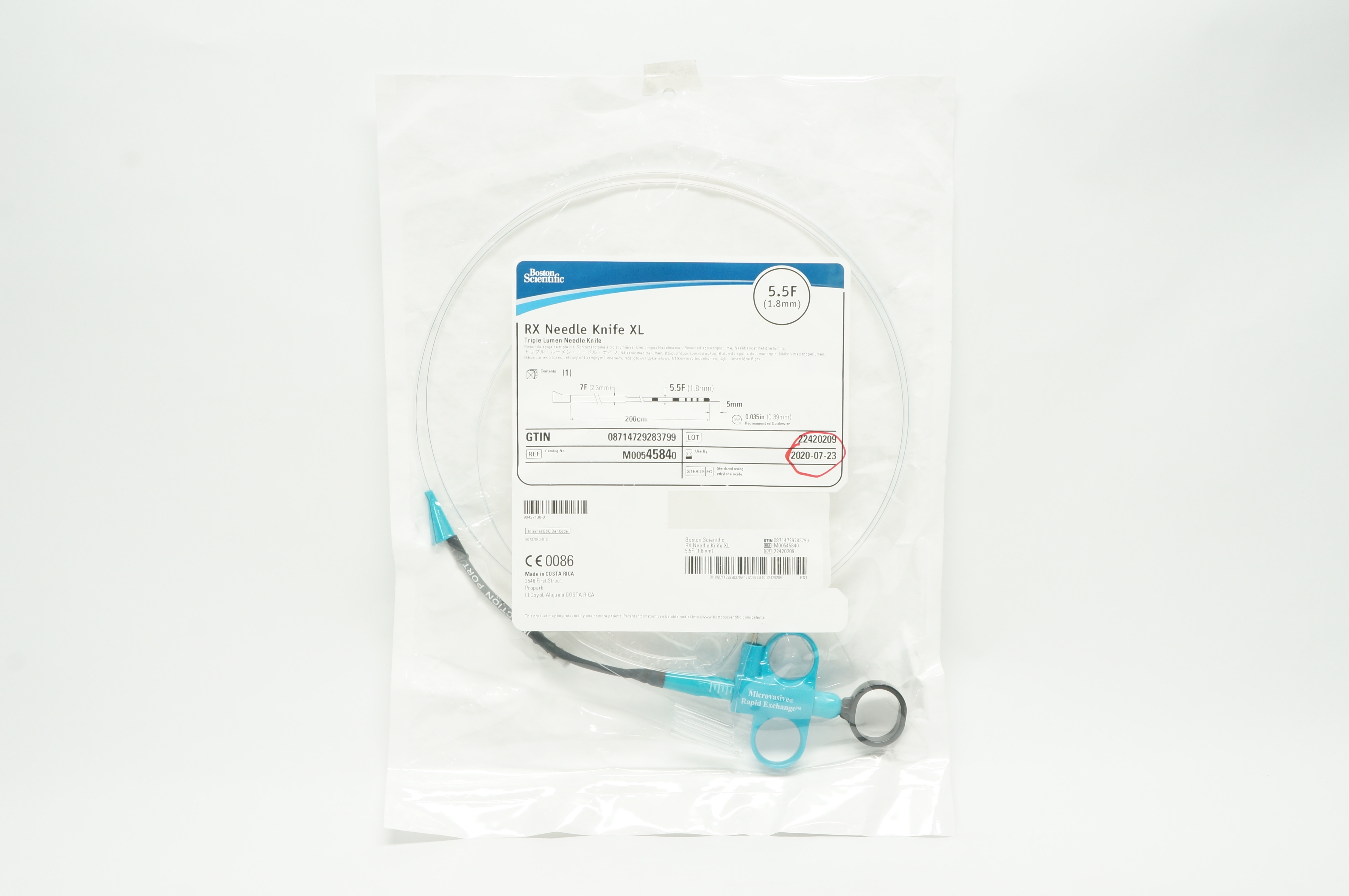 Boston Scientific 4584 RX Triple Lumen Needle Knife XL 5.5F (x)