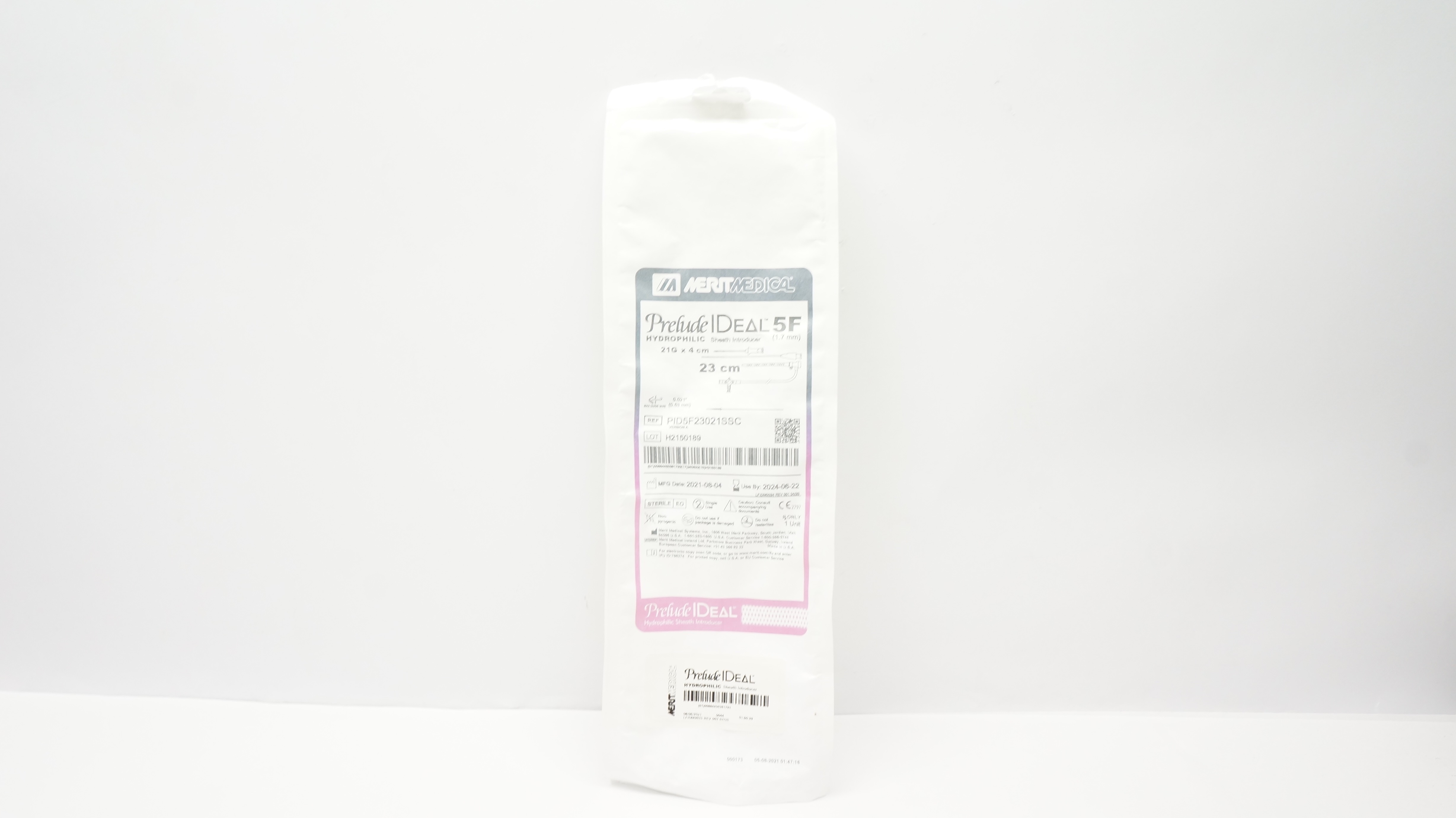 Merit Medical PID5F23021SSC Prelude Hydrophilic Ideal 5F, 21G x 4cm, 23cm (x)