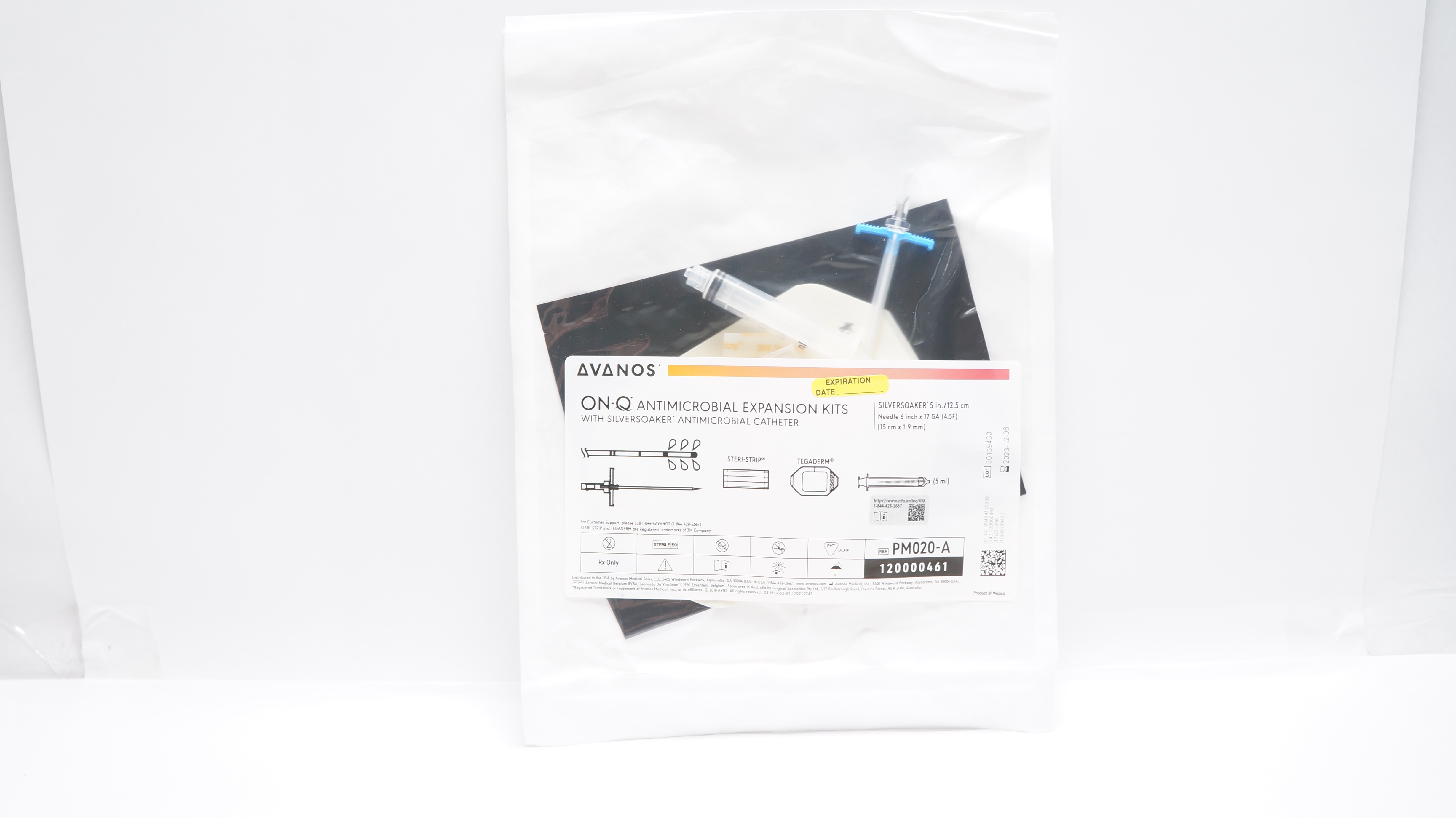 Avanos PM020-A On-Q Antimicrobial Expansion Kits w/Antimicrobial Cath. 5inch(x)