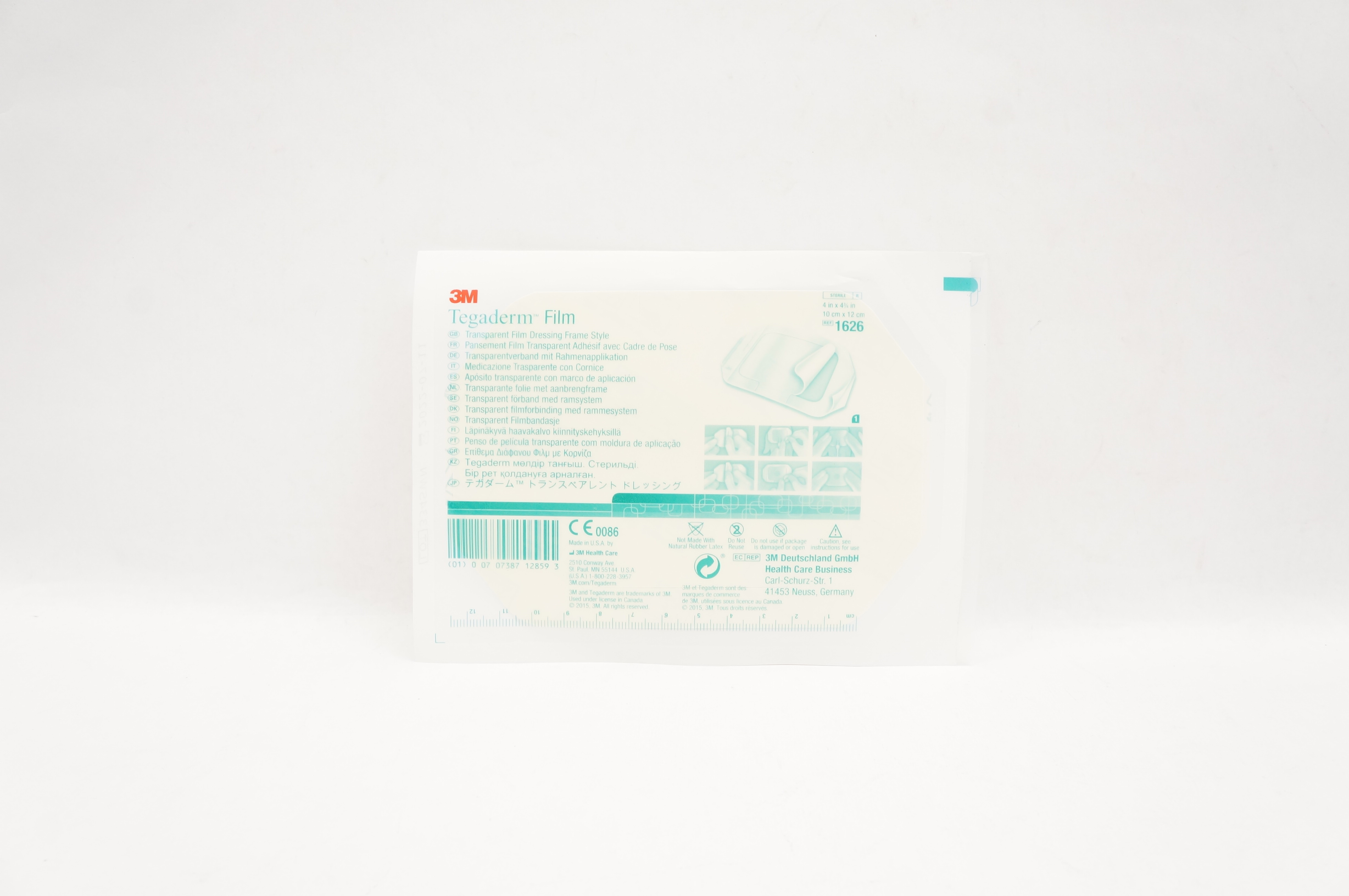 3M 1626 Tegaderm Transparent Film Dressing Frame Style 4inch x 4-3/4inch (x)