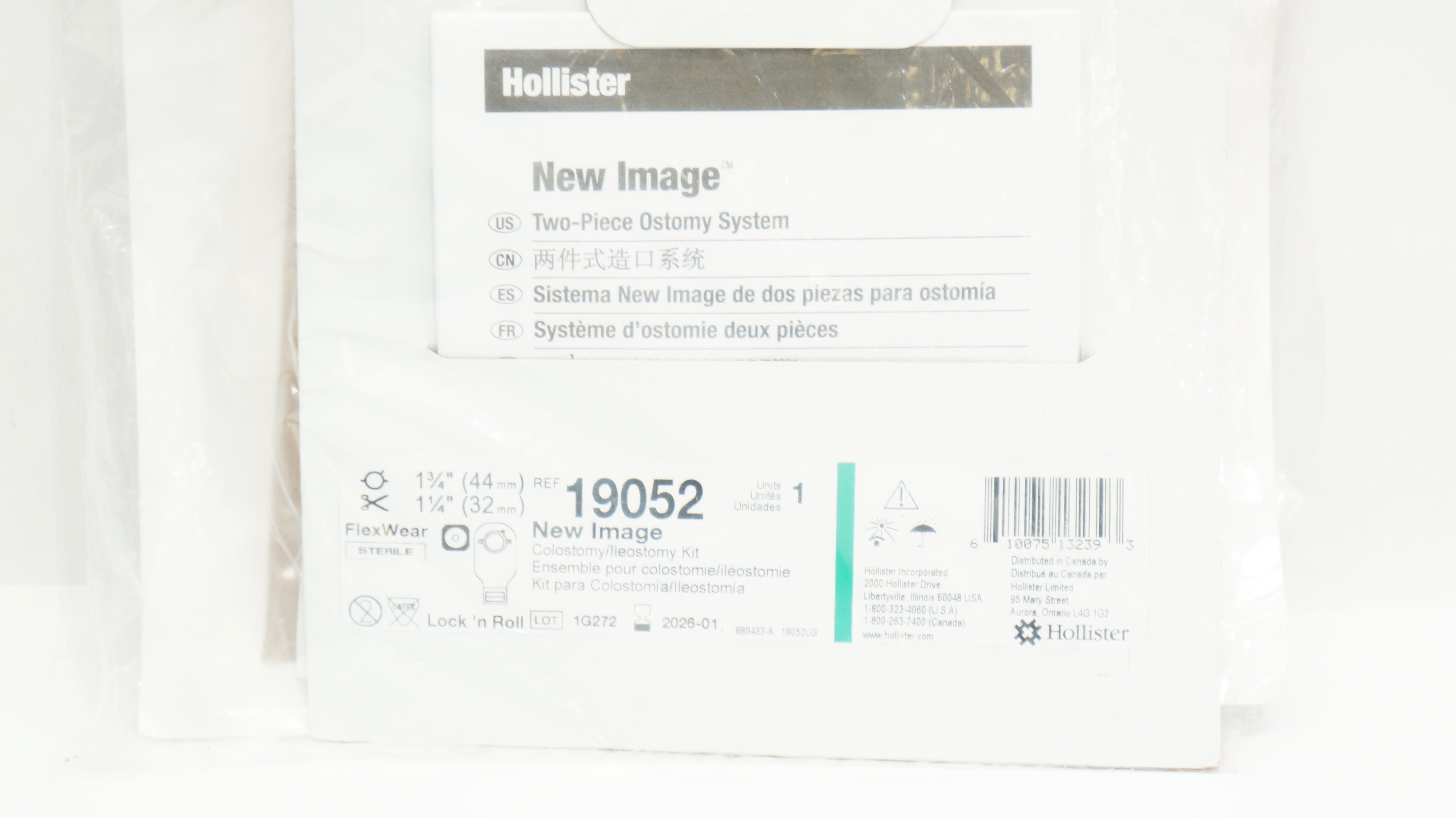 Hollister 19052 New Image Two-Piece Ostomy System 1 3/4inch x 1 1/4inch