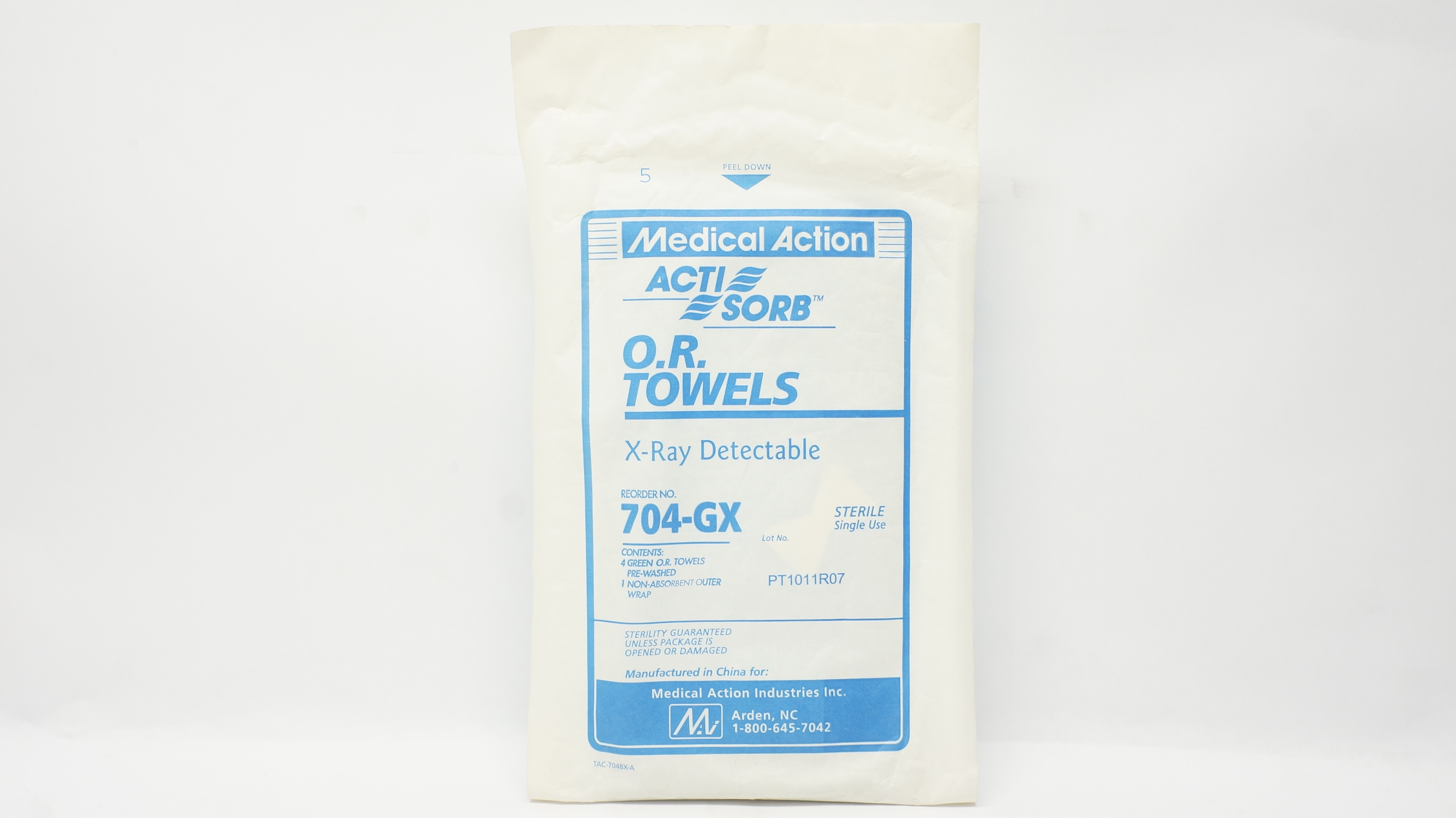 Medical Action 704-GX O.R. Towels X-Ray Decectable - Pack of 4