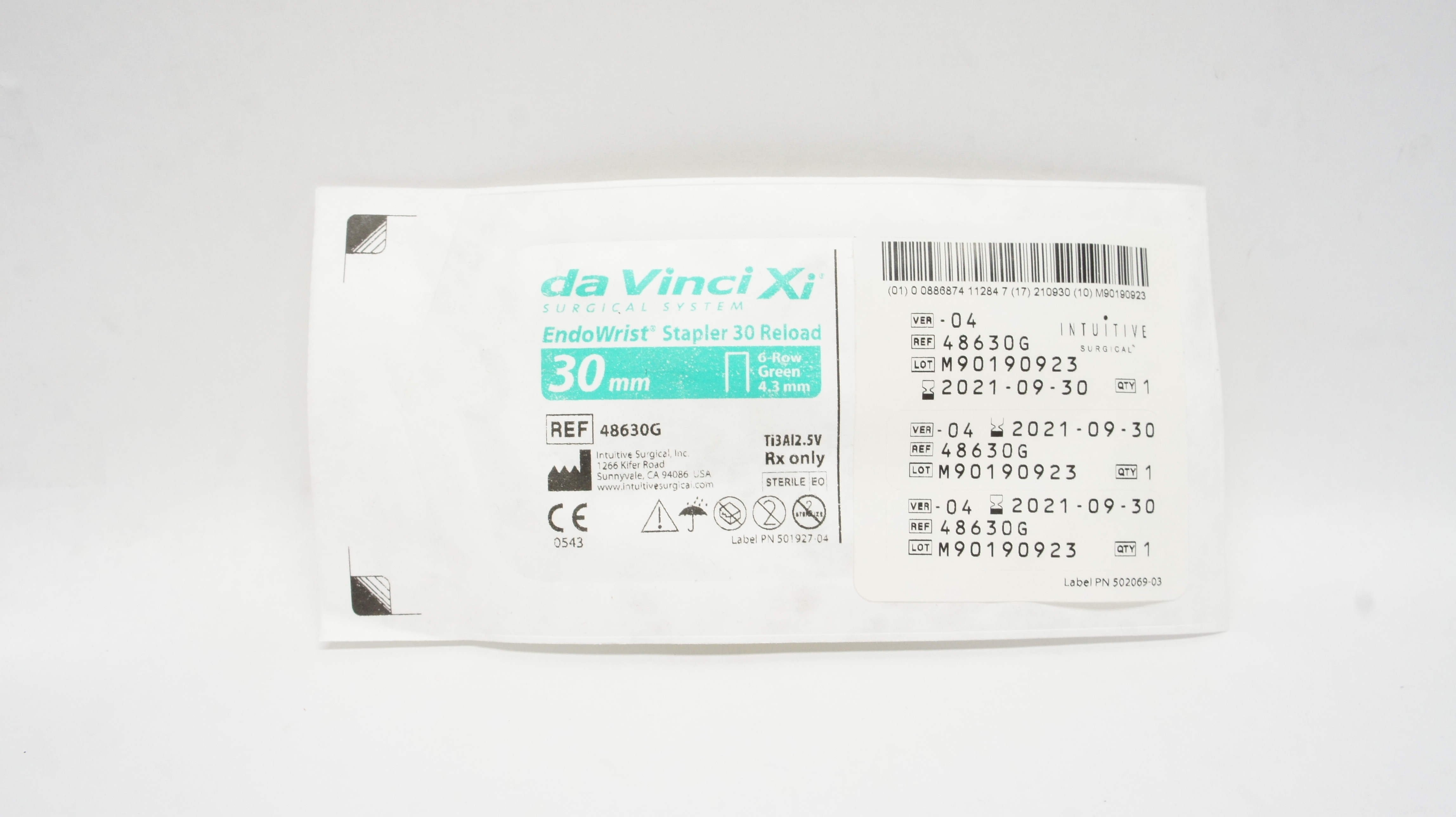 Intuitive Surgical 48630G Da Vinci XI EndoWrist Stapler 30 Reload 30mm 6-Row (x)