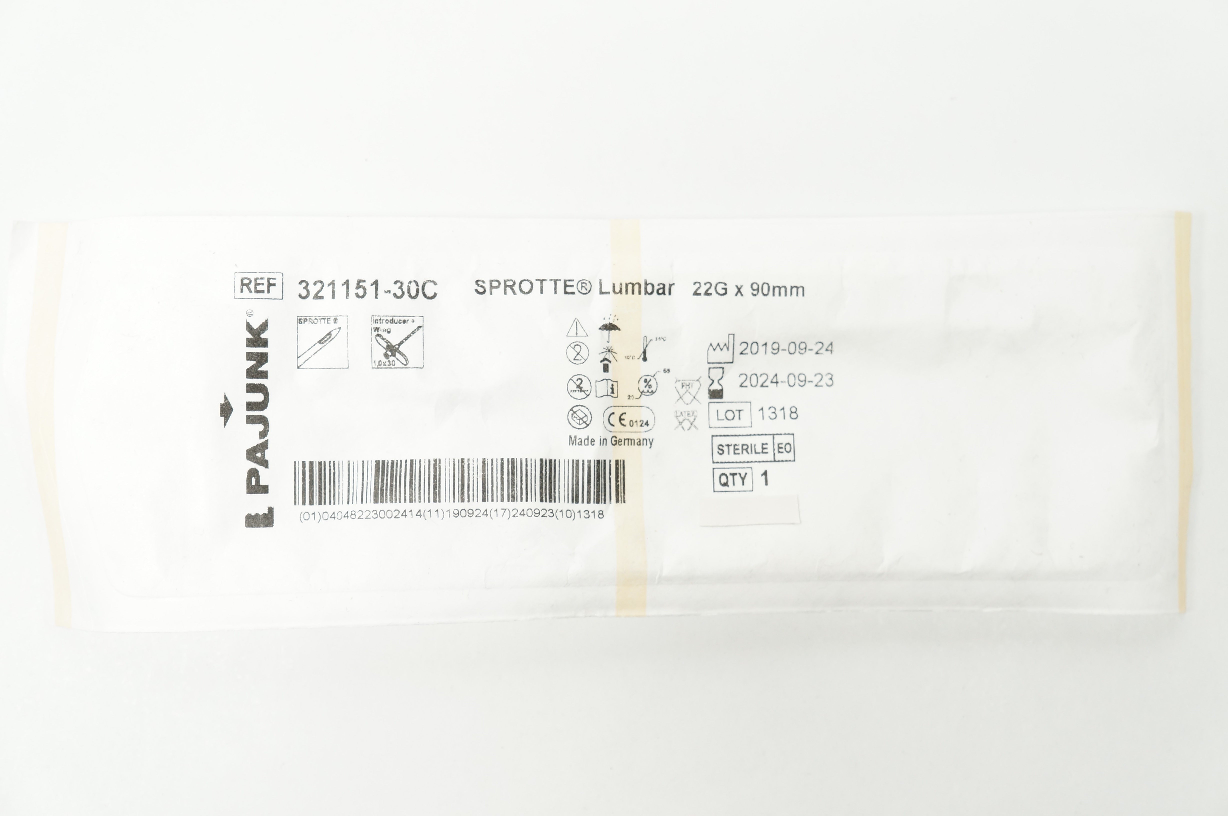 Pajunk 321151-30C Sprotte Lumbar 22G x 90mm