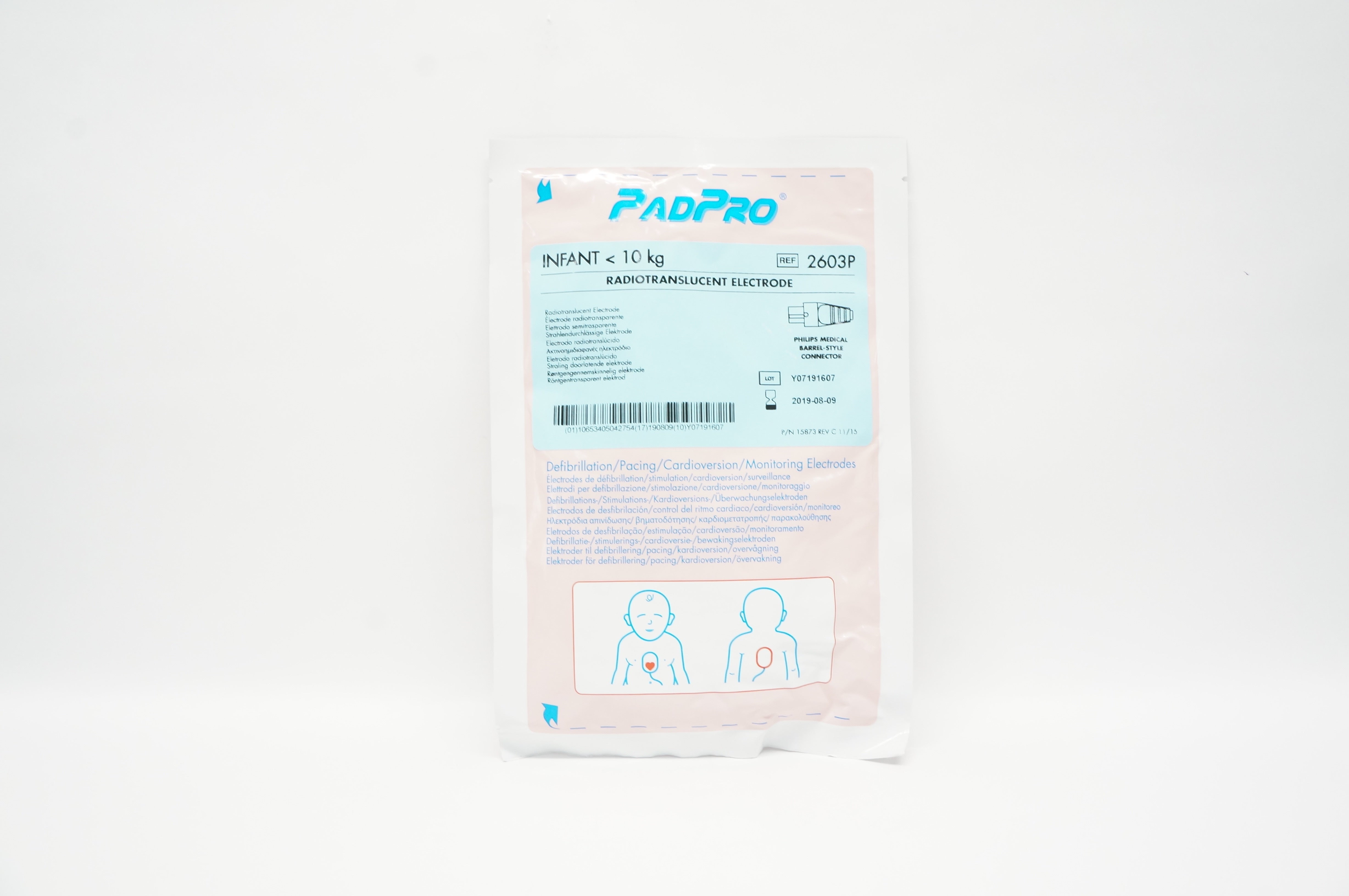 ConMed 2603P PadPro Radiotranslucent Electrode Infant <10kg (x)