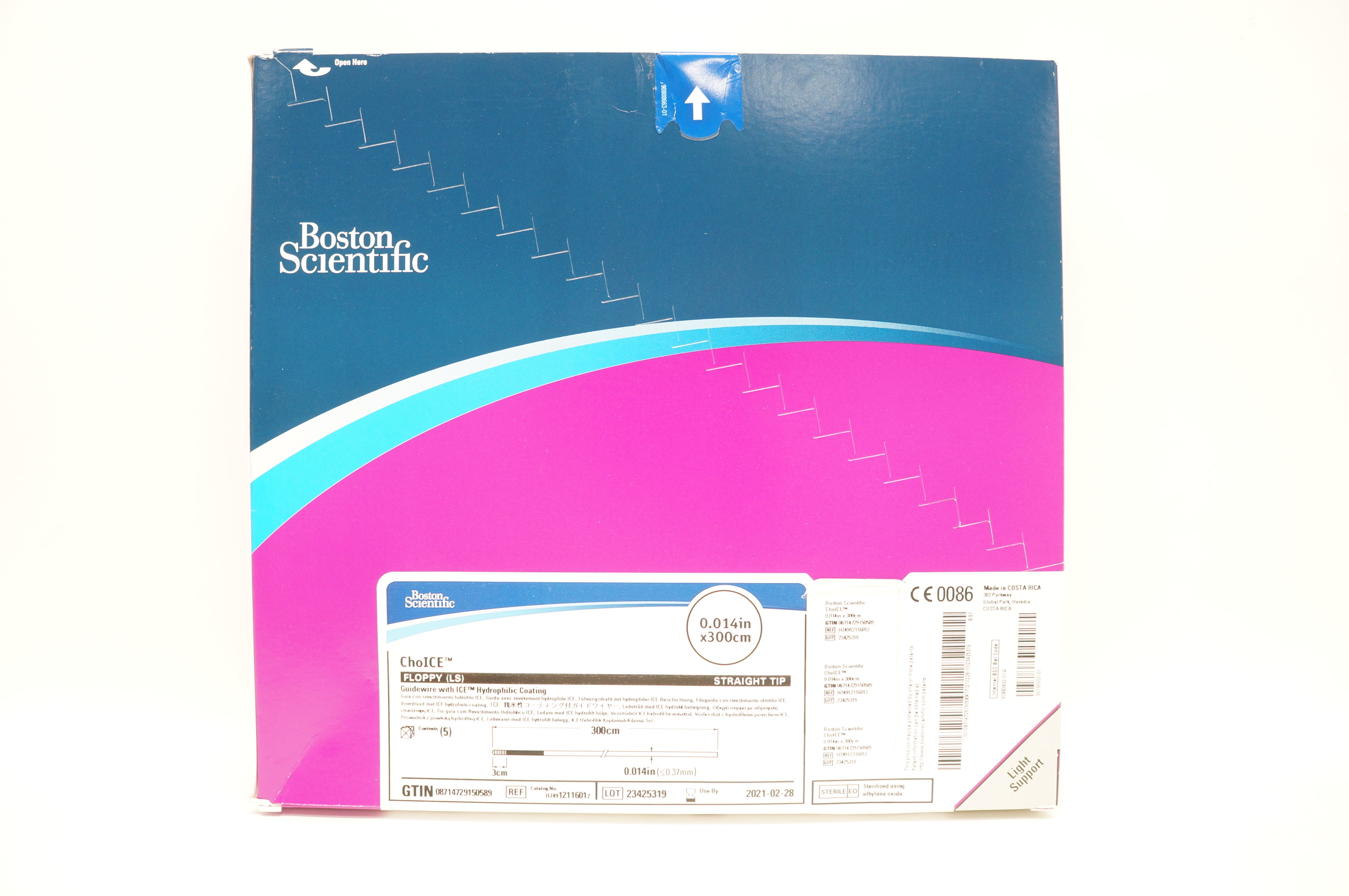 Boston Scientific 1211601 Guidewire 0.014in. x 300cm - Box of 5 (x)