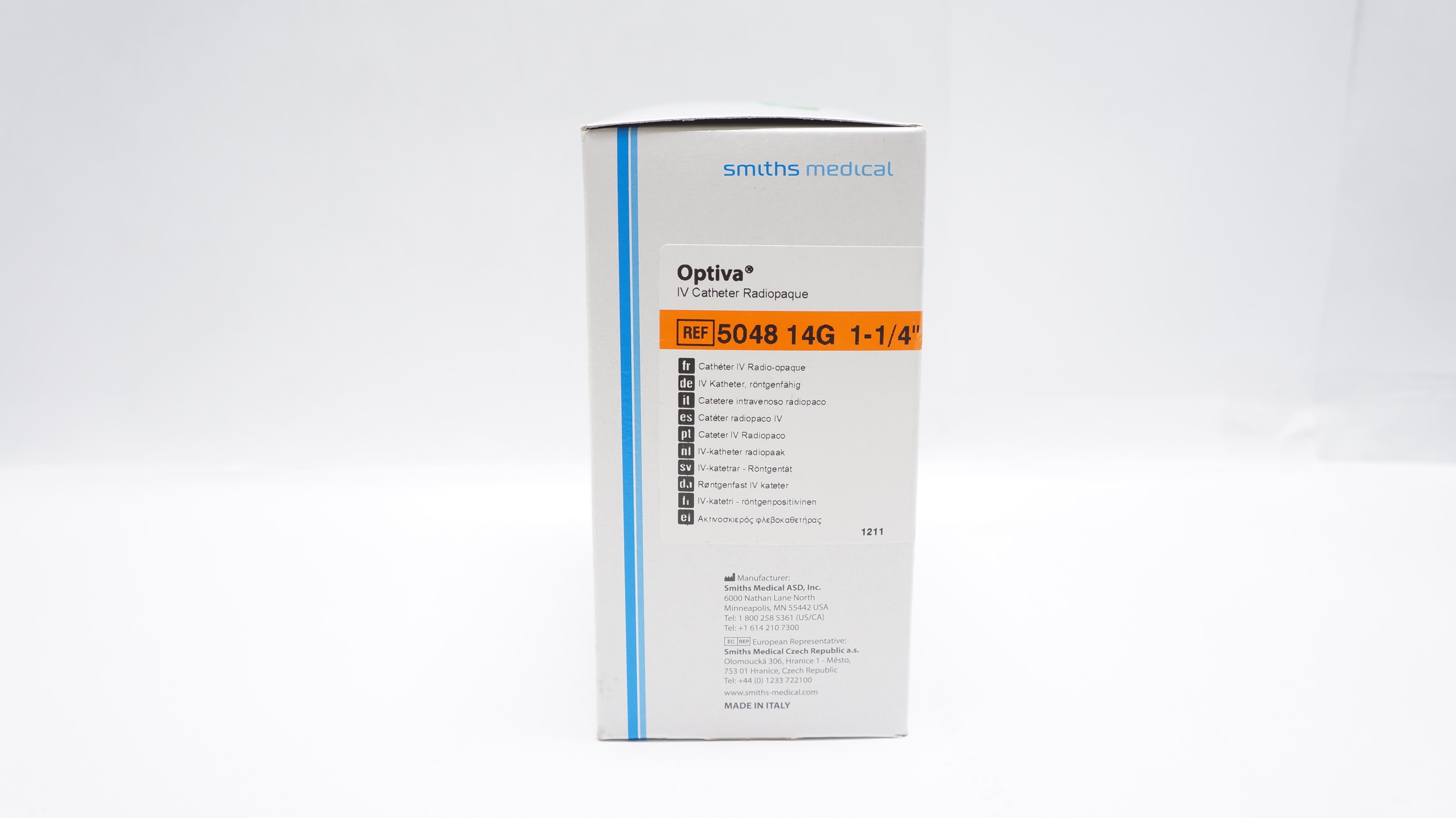 Smiths Medical 5048 Optiva IV Cath. Radiopaque 14G x 1-1/4inch - Box of 50