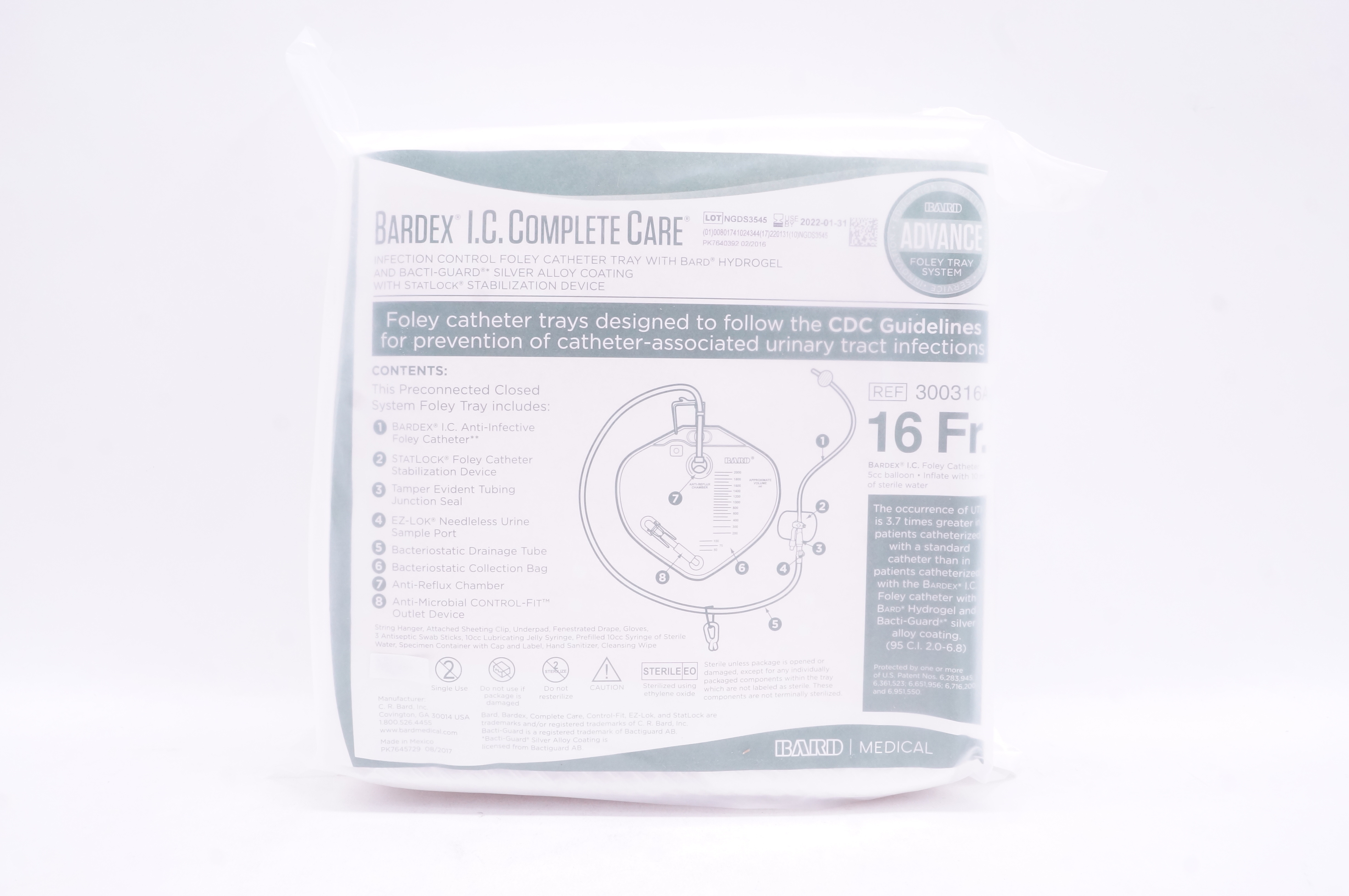 Bard 300316A Bardex I.C. Complete Care 16Fr.