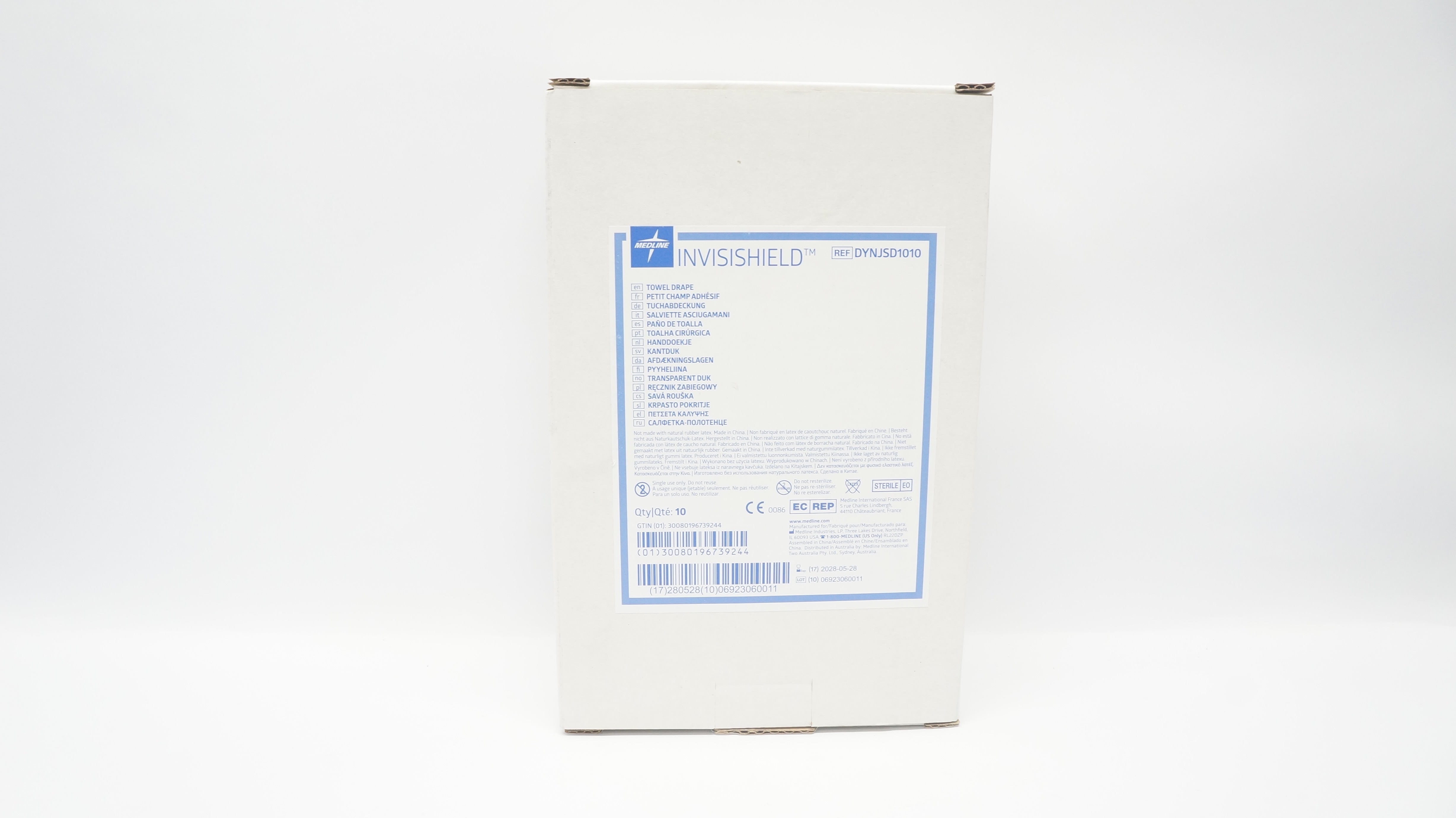 Medline DYNJSD1010 Invisishield Towel Drape - Box of 10