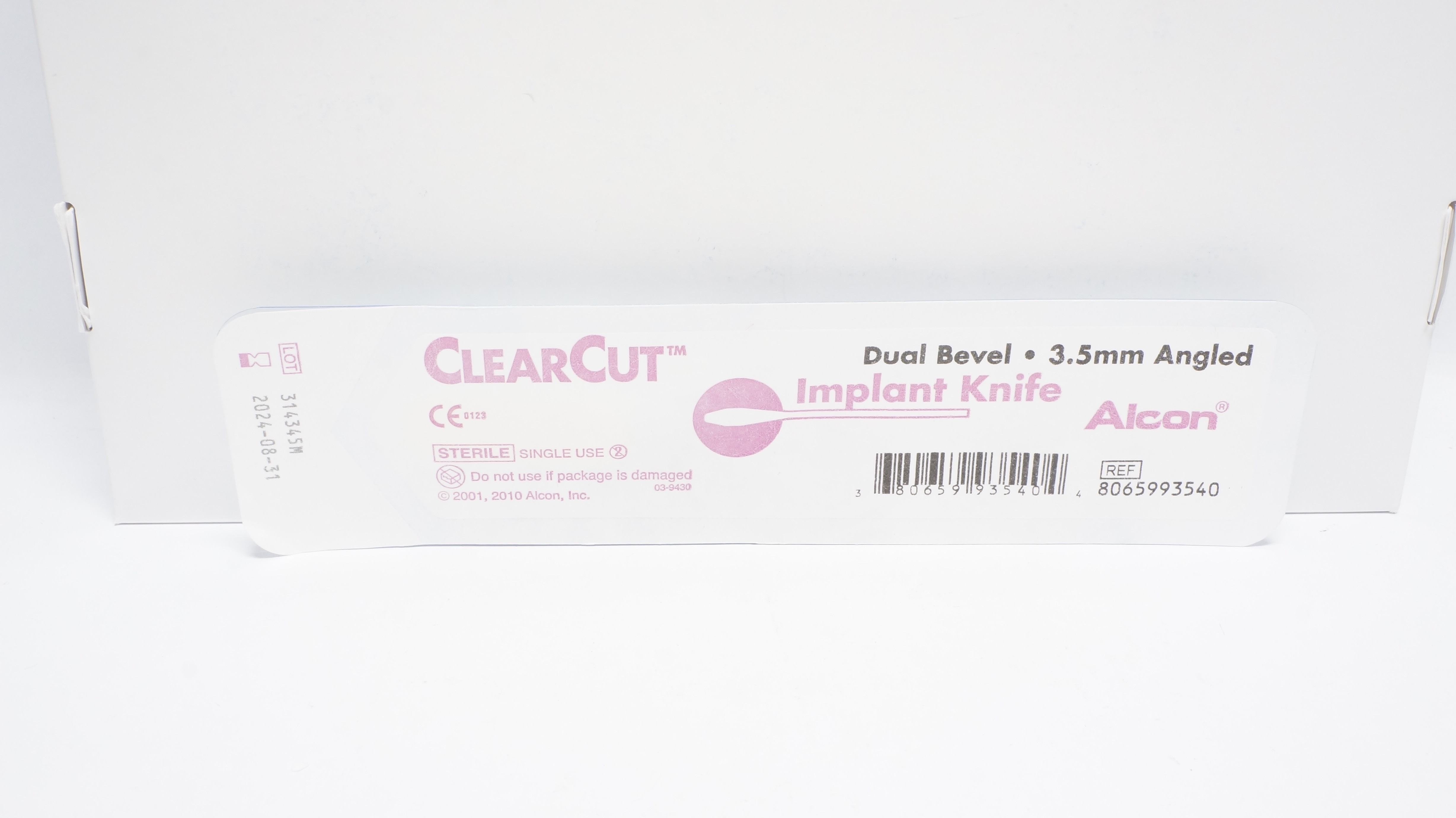 Alcon 8065993540 ClearCut Implant Knife Dual Bevel 3.5 mm Angled (x)