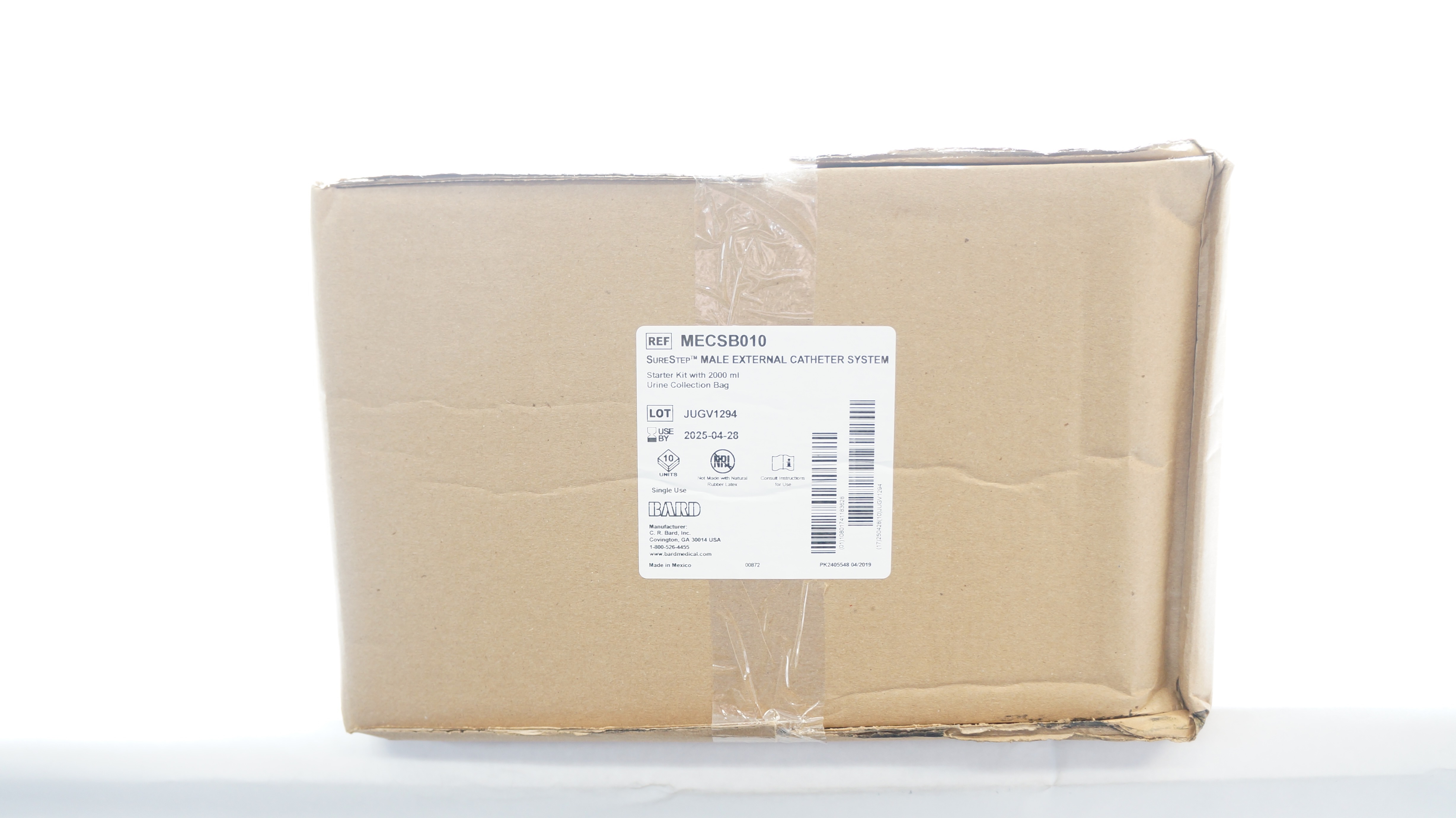 Bard MECSB010 SuperStep Male External Cath. System - Case of 10