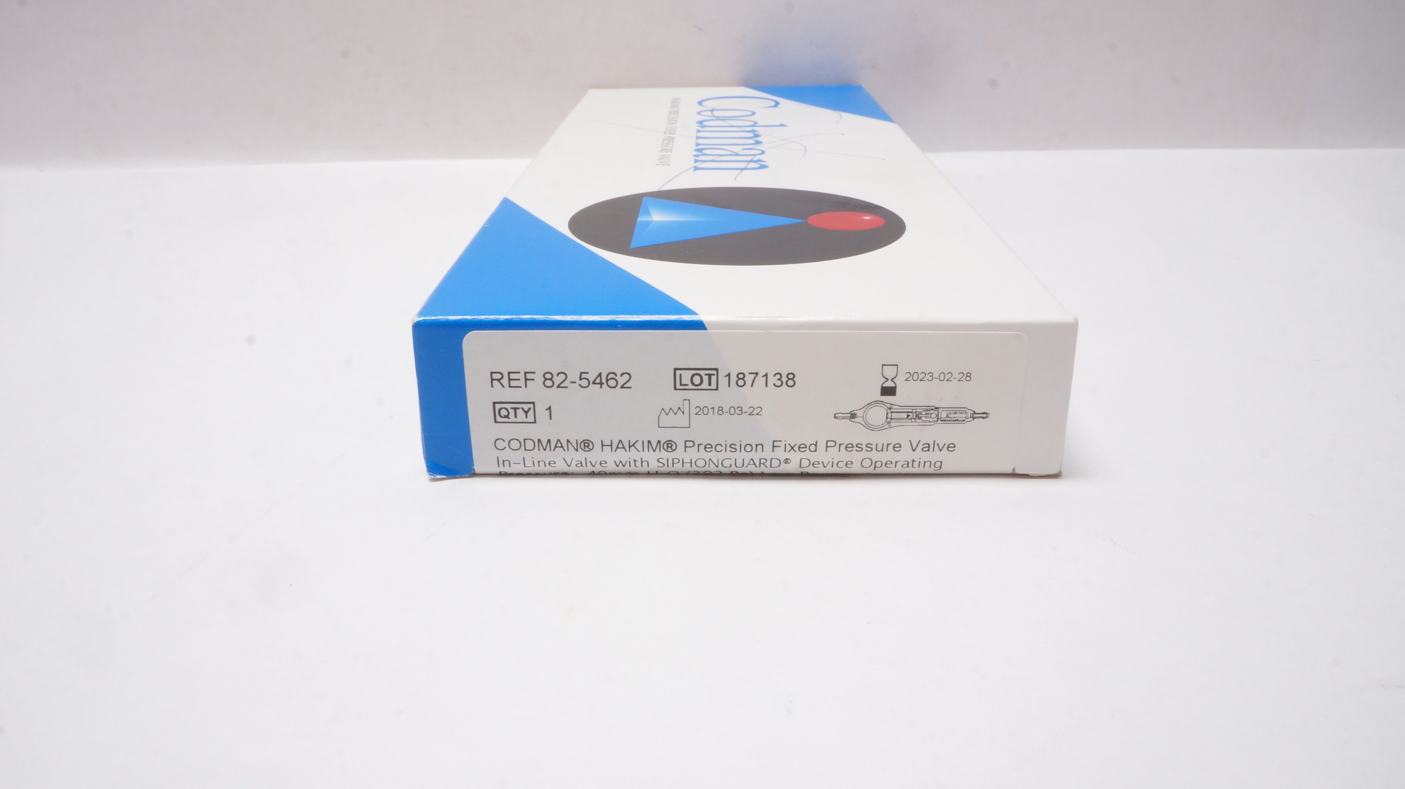 Codman 82-5462 Hakim Precision Fixed Pressure Valve w/Operating Pressure 40mm(x)