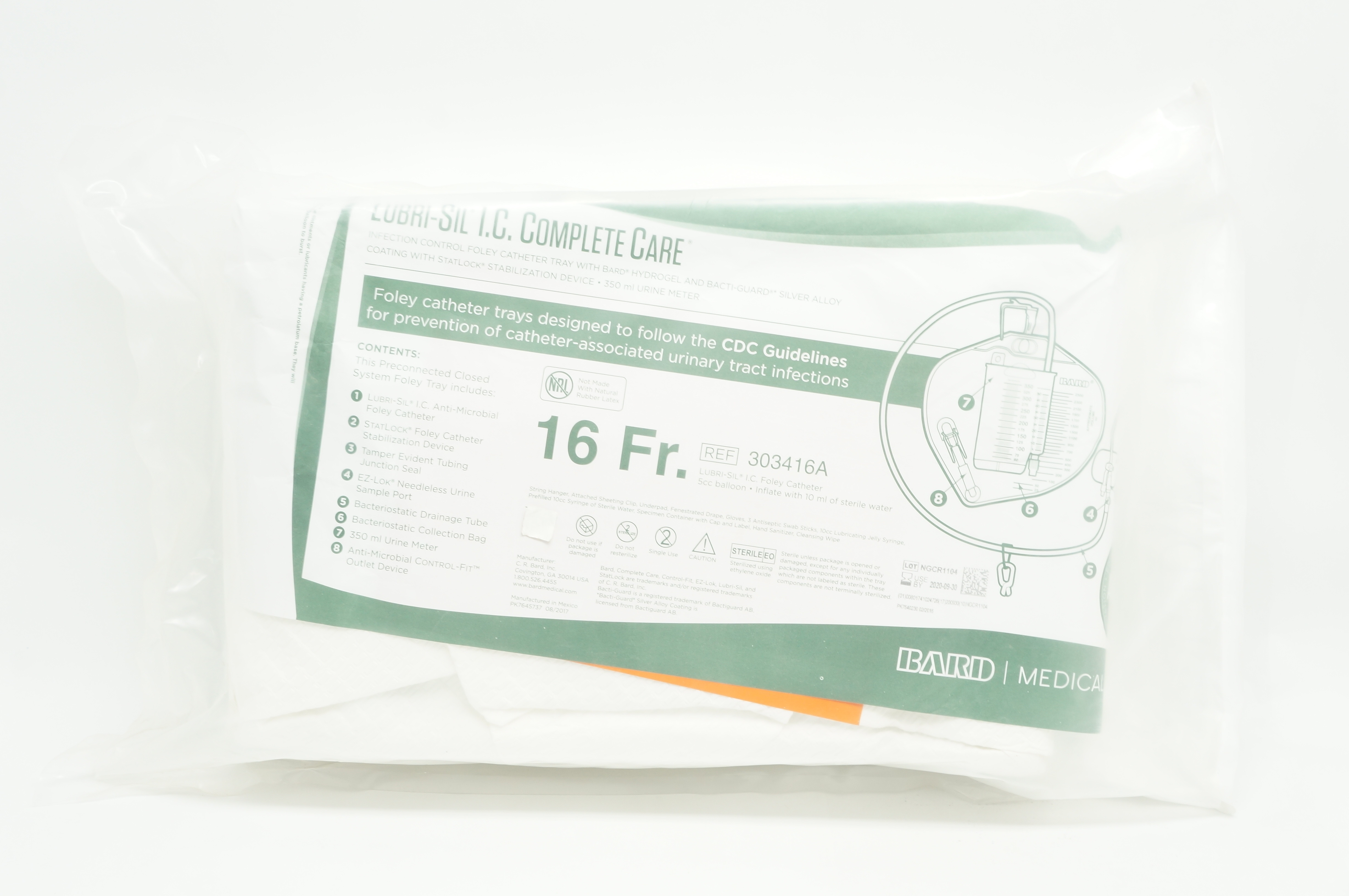 Bard 303416A Lubri-Sil I.C. Complete Care 16Fr. (x)