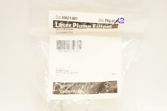 Cardinal Health 65651-801 Laser Plume Filters, Size Small - Package of 2