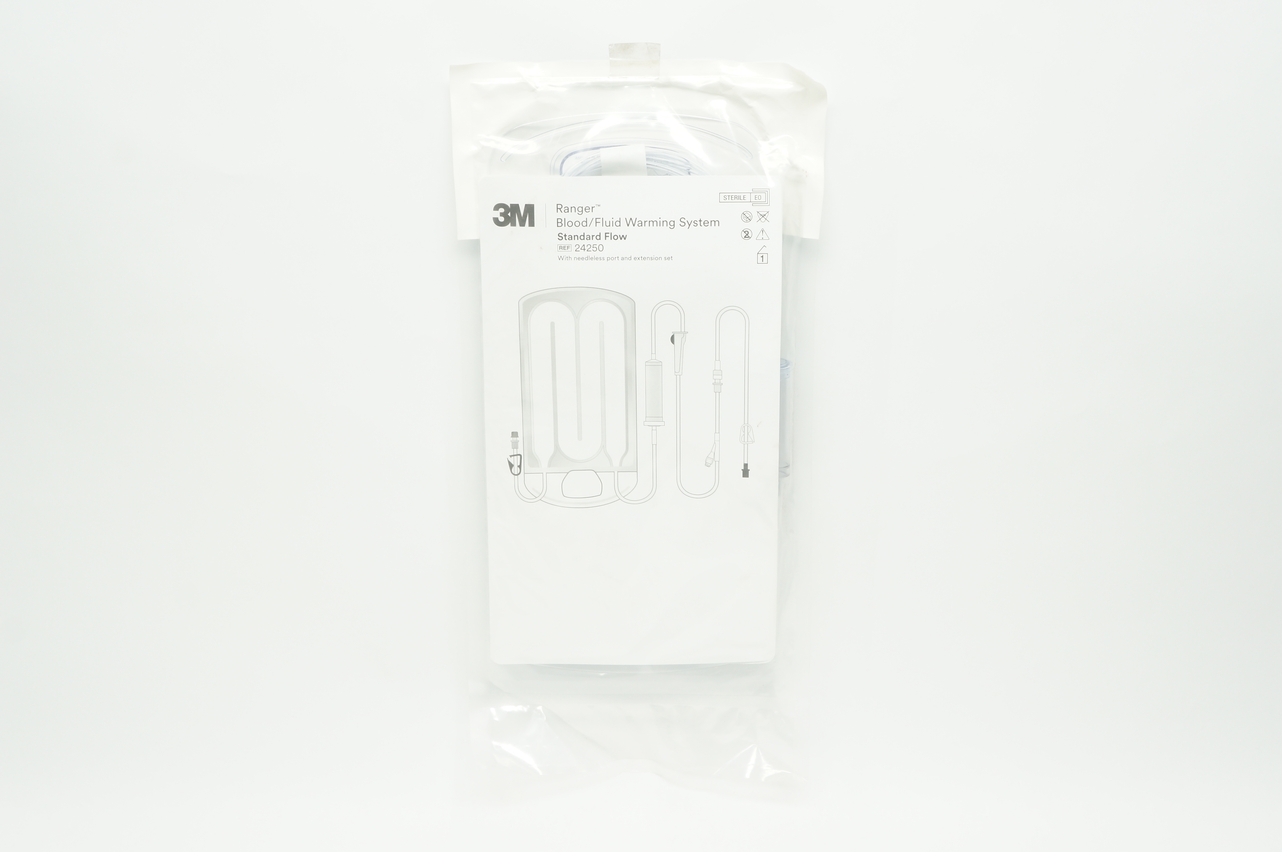 3M 24250 Ranger Standard Flow Blood/Fluid Warming Set with Extension (x)