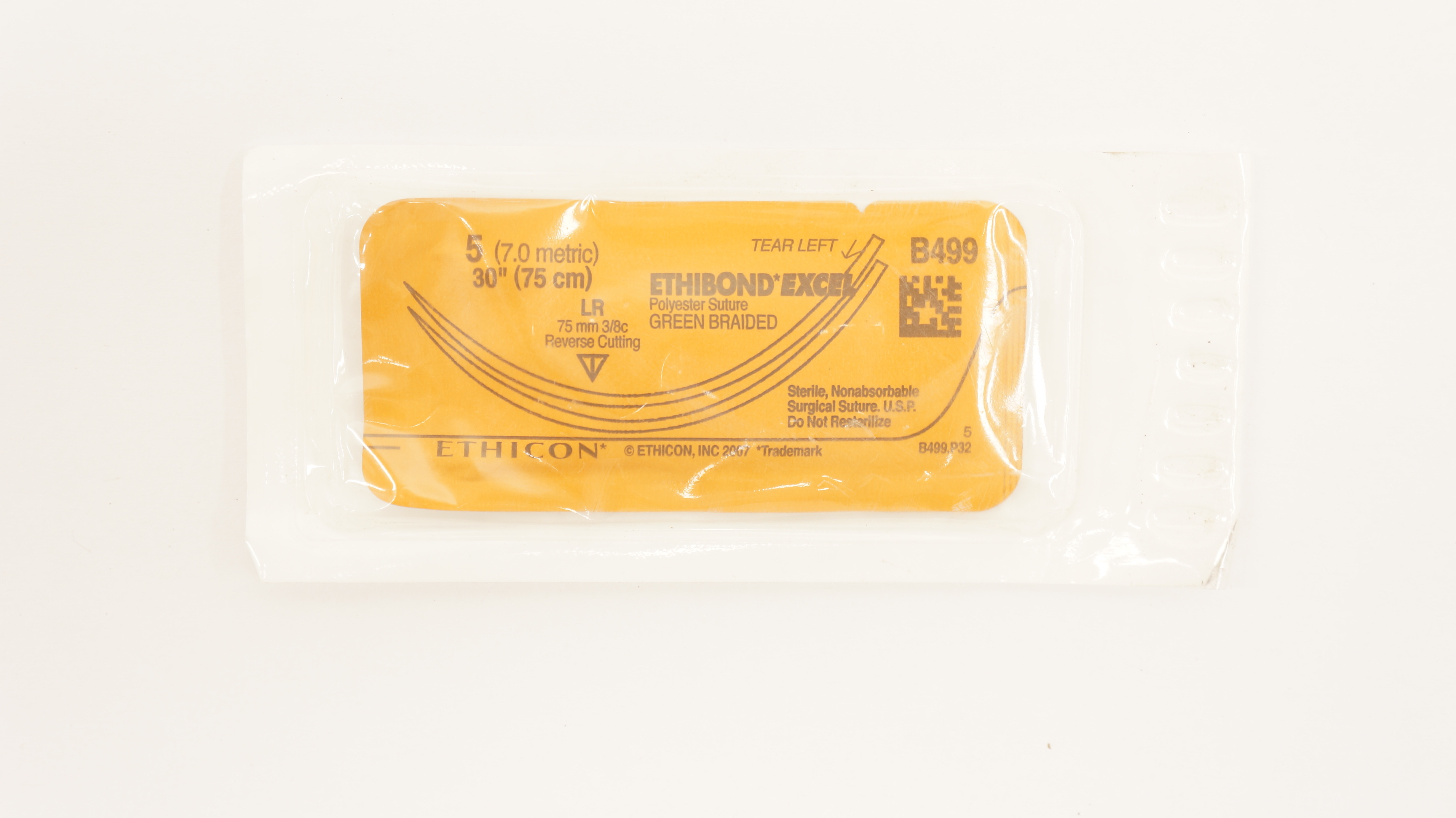 Ethicon B499 5 Ethibond Excel Polyester Stre LR 75mm 3/8c Reverse Cutting 30inch