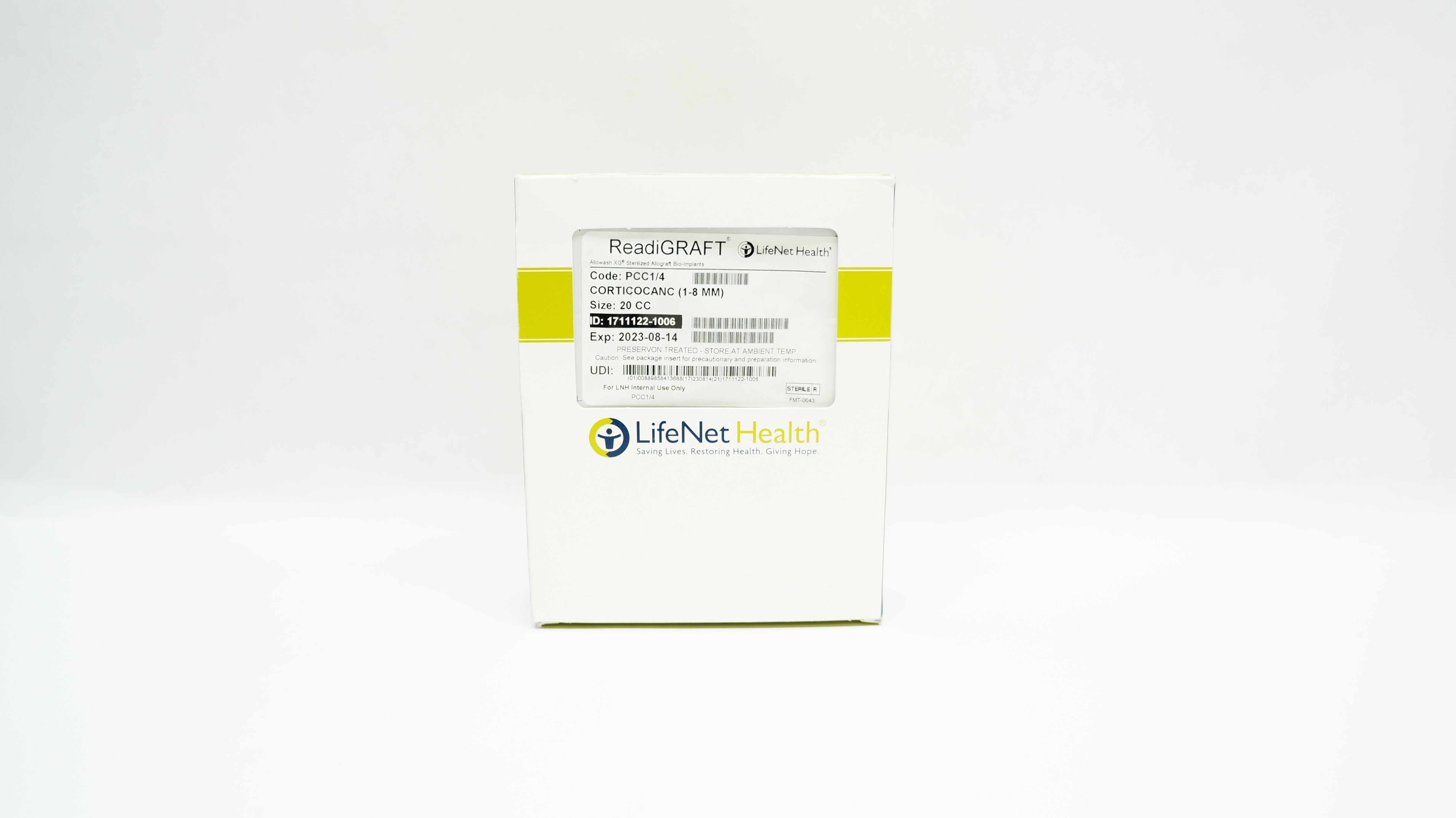 LifeNet Health PCC1/4 Corticocanc 1-8mm Size 20cc