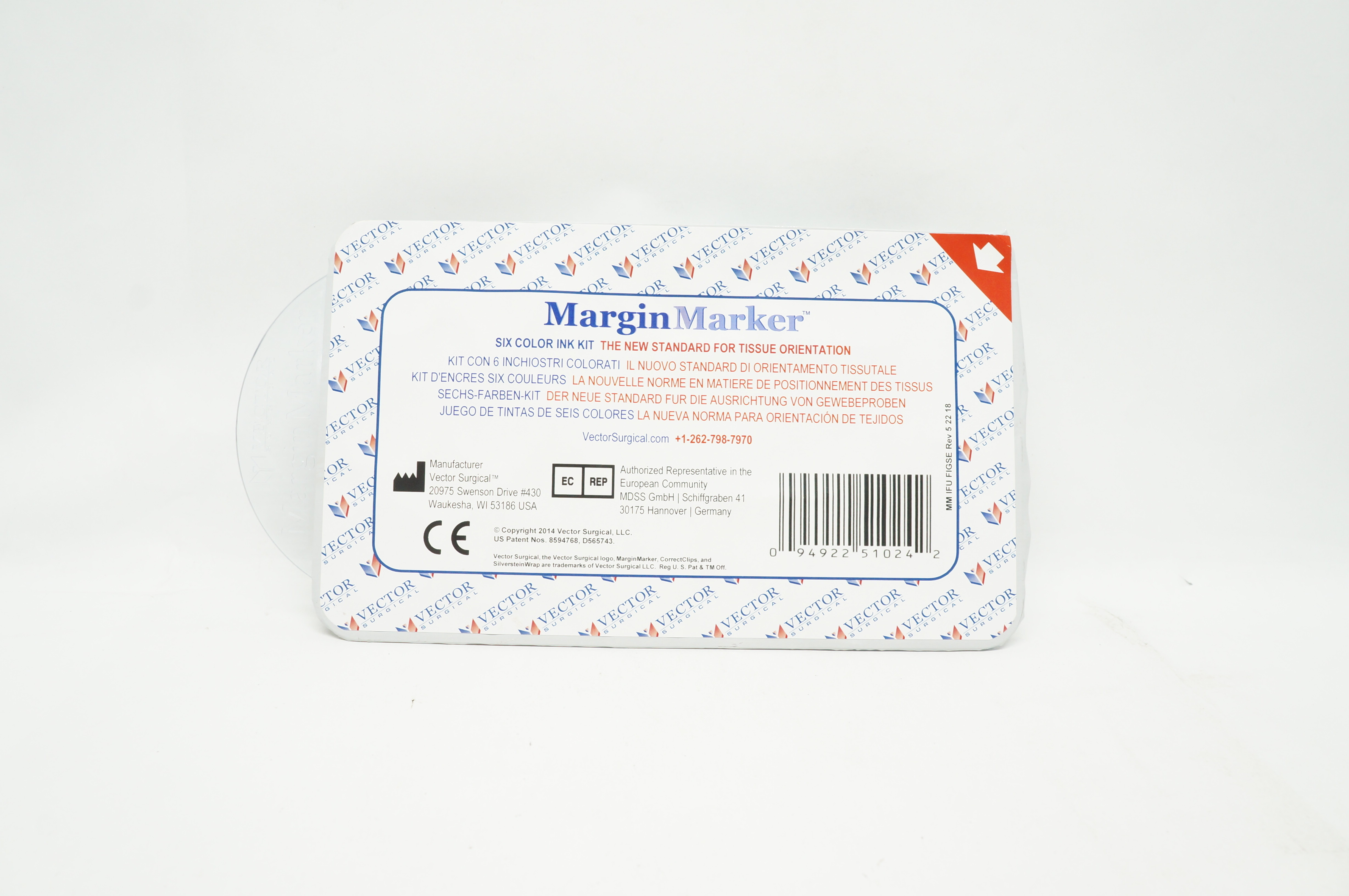 Vector Surgical MMS6 MarginMarker Six Color Ink Kit - Box of 6