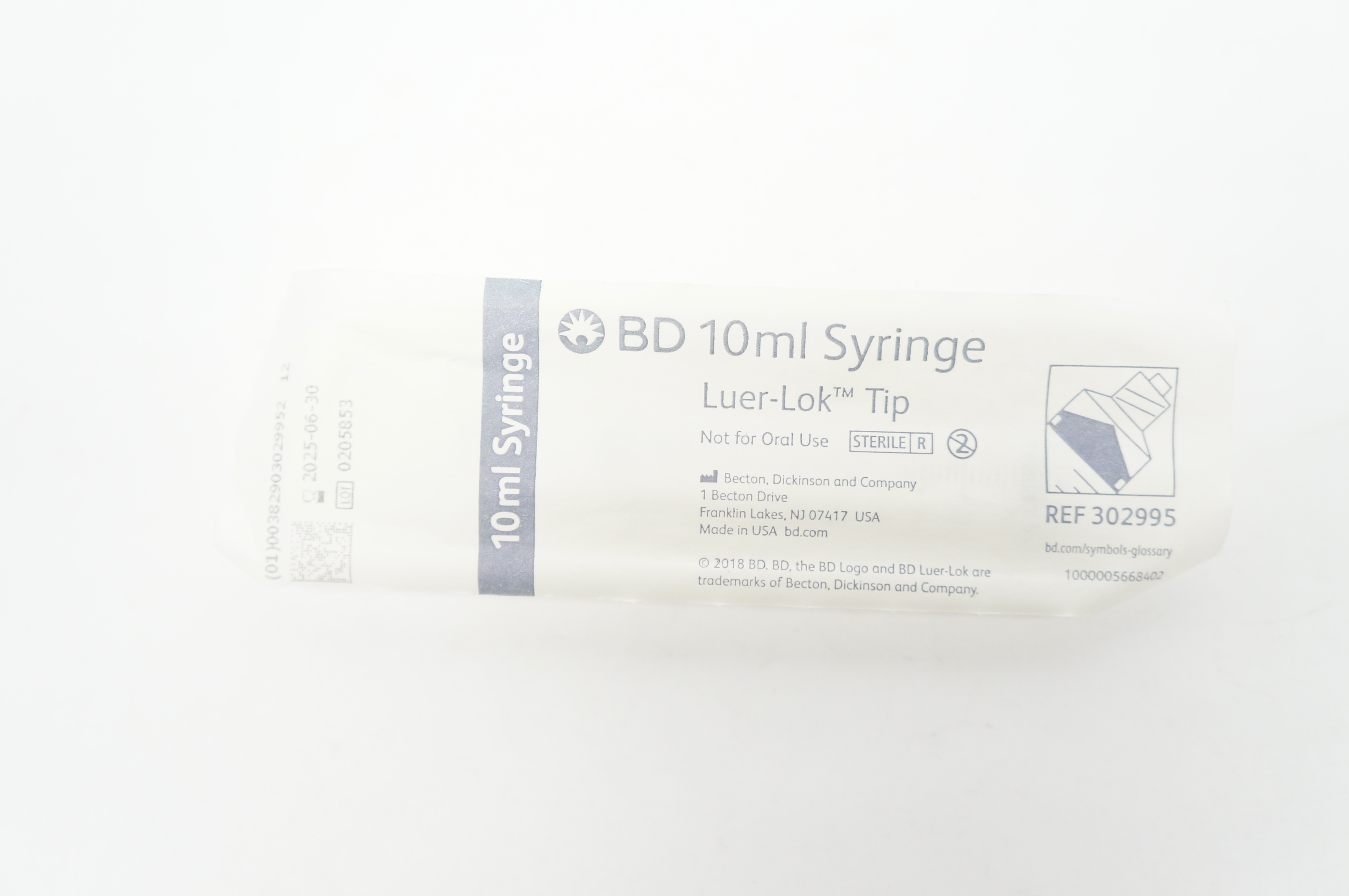 BD 302995 10ml Syringe Luer-Lok Tip