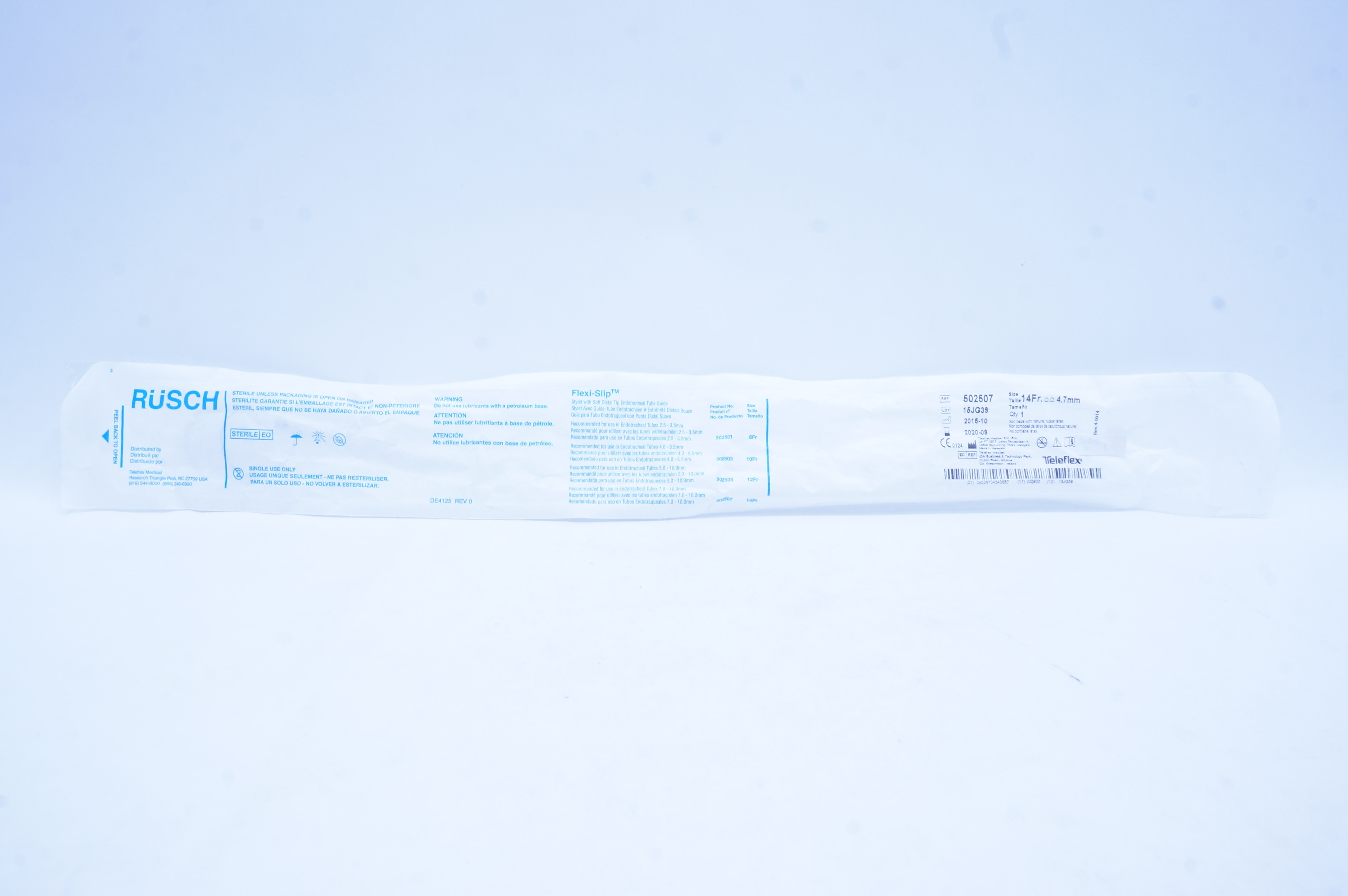 Teleflex 502507 Rusch Flexi-Slip Stylet, Soft Distal Tip 14Fr O.D. x 4.7mm (x)