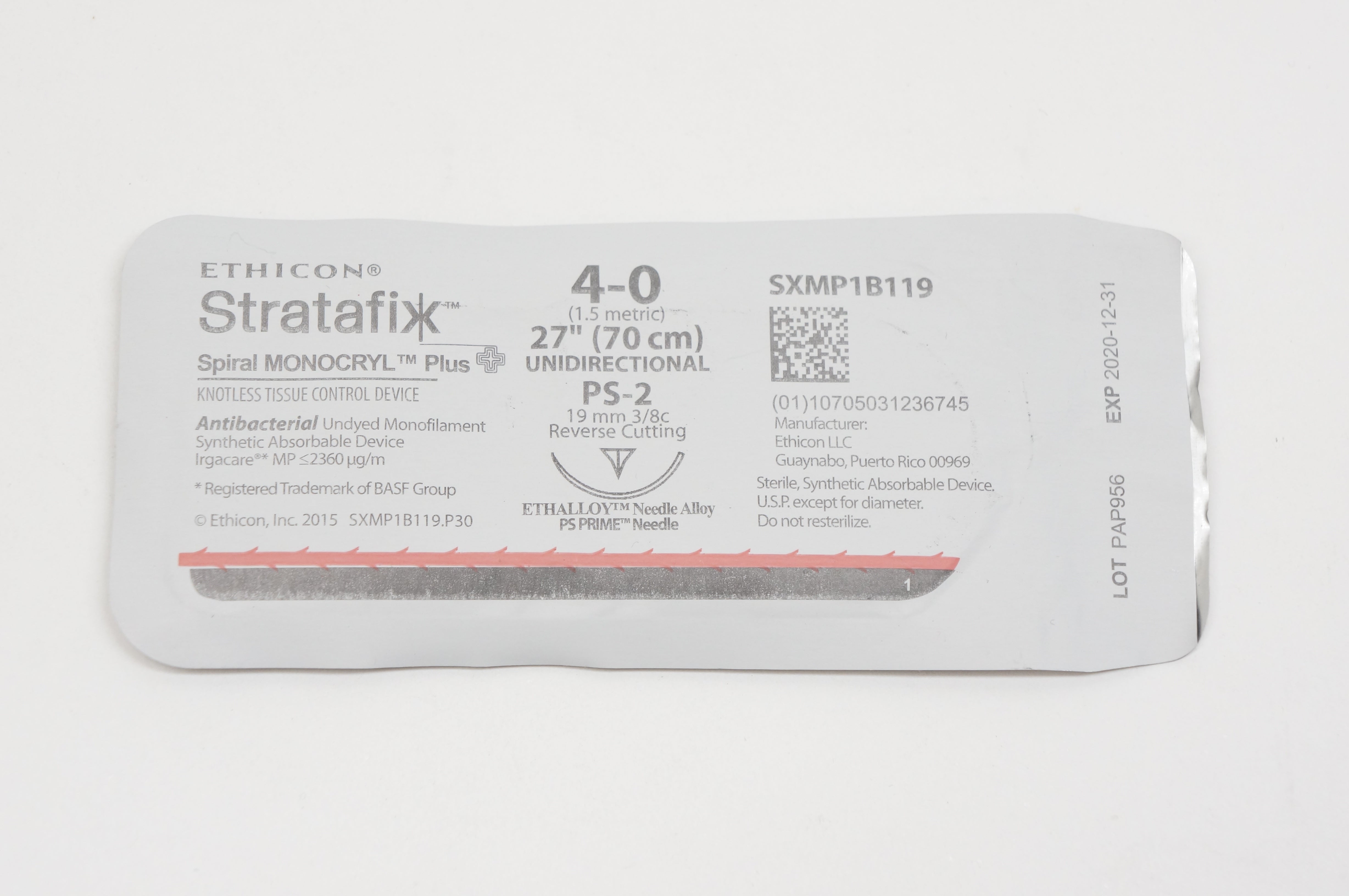 Ethicon SXMP1B119 4-0 Stratafix, PS-2, 19mm 3/8c, 27inch