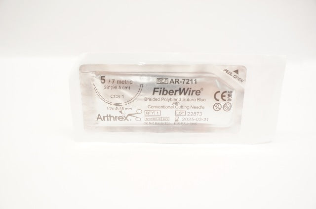 Arthrex AR-7211 5 FiberWire Braided Polyblend Stre CCS-1 1/2c 48mm 38inch