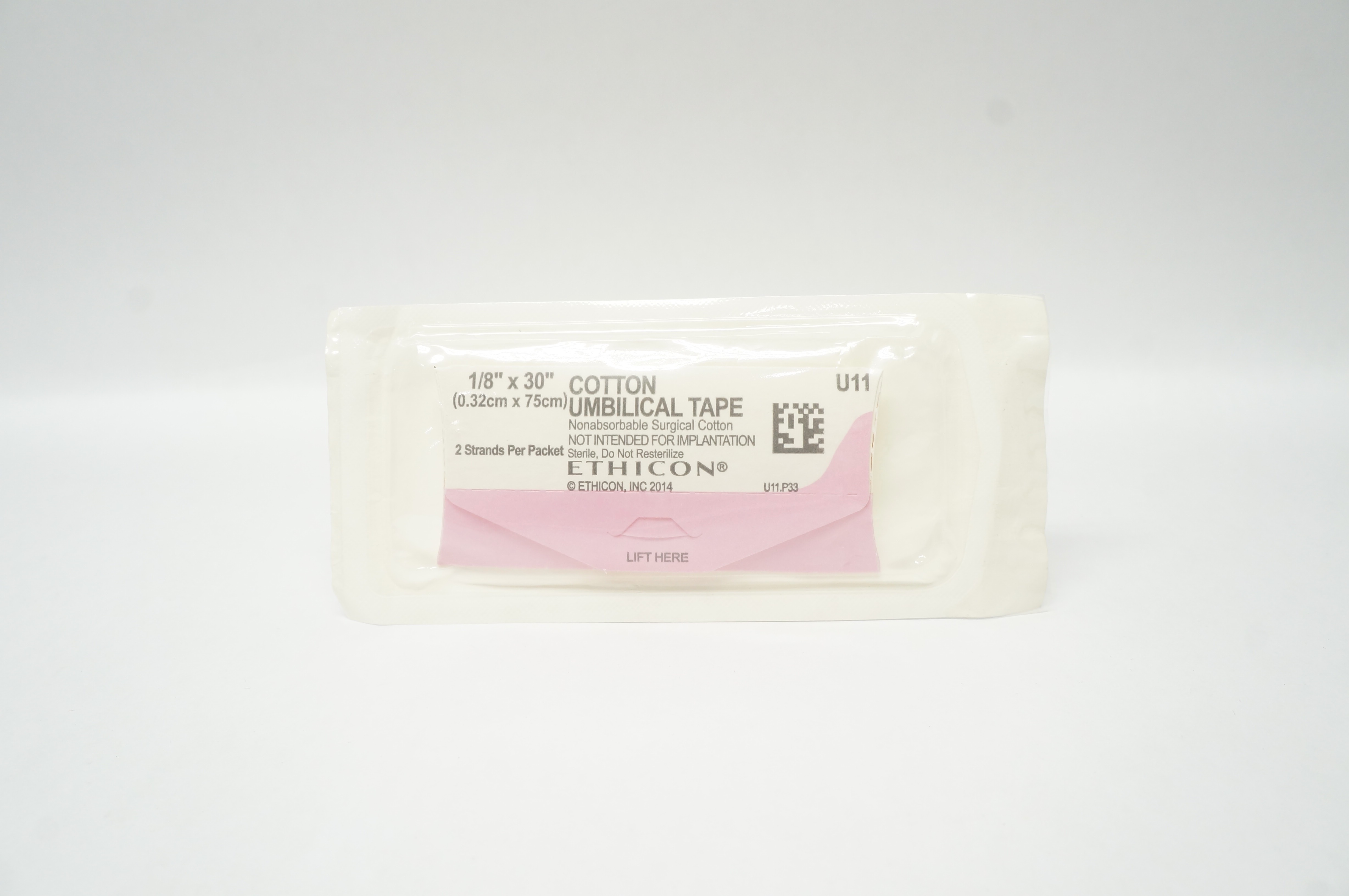Ethicon U11 Cotton Umbilical Tape 1/8inch x 30inch (x)