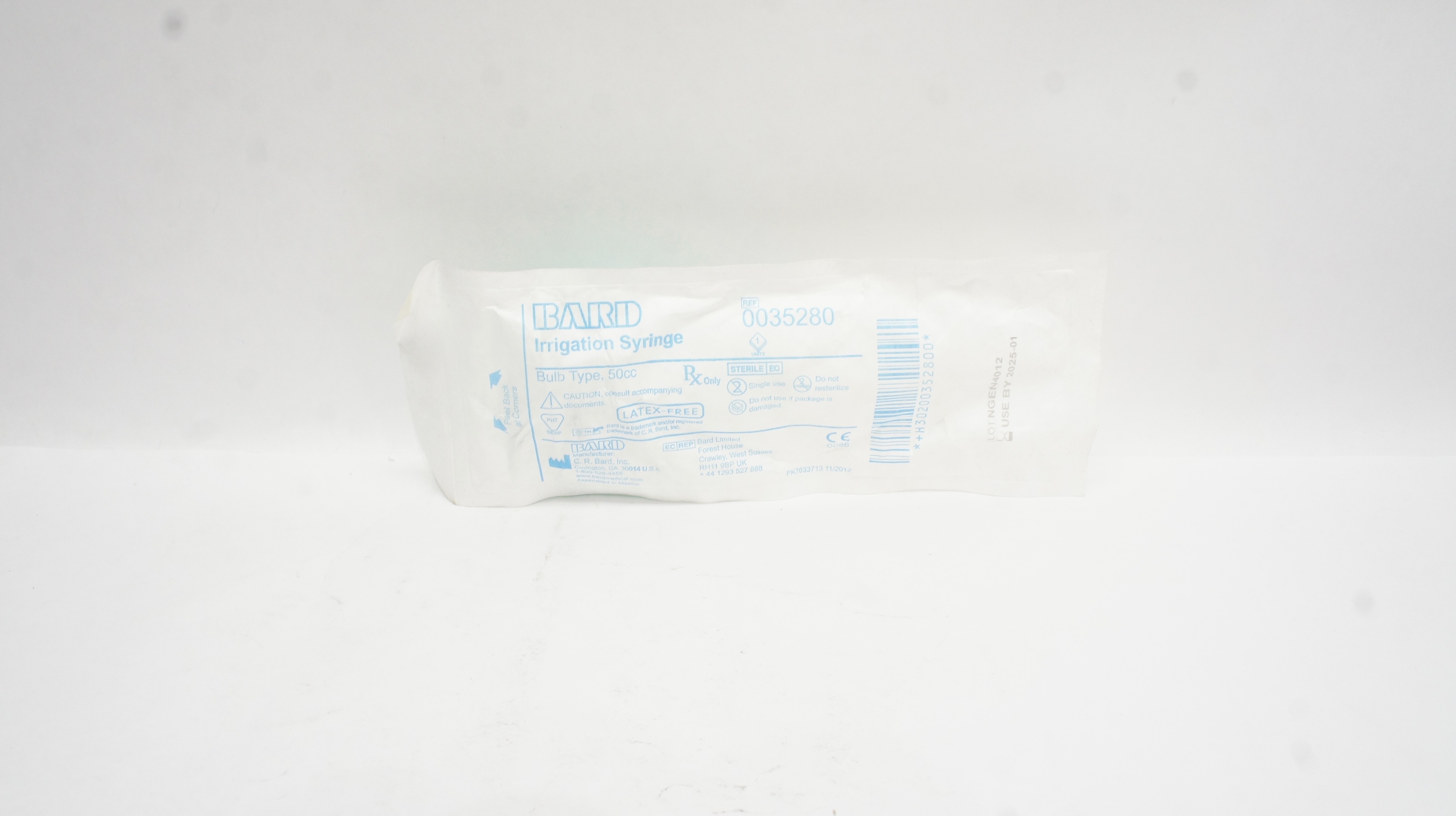 Bard 0035280 Irrigation Syringe Bulb Type 50cc Sterile