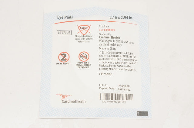 Cardinal Health C-EYP225 Eye Pads 2.16 x 2.94inch