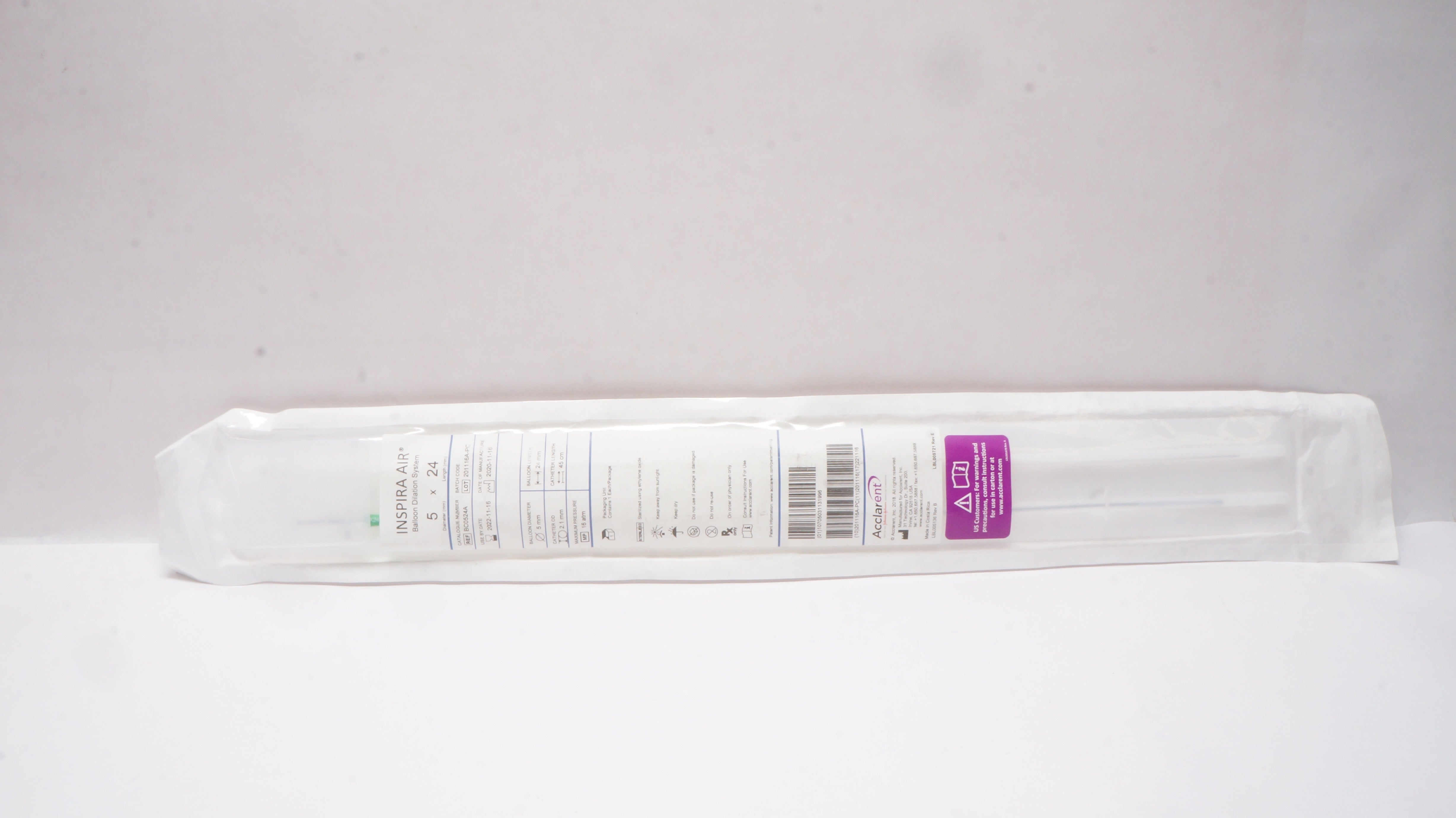 Acclarent BC0524A Inspira Air Balloon Dilation System 5 mm x 24 mm (x)