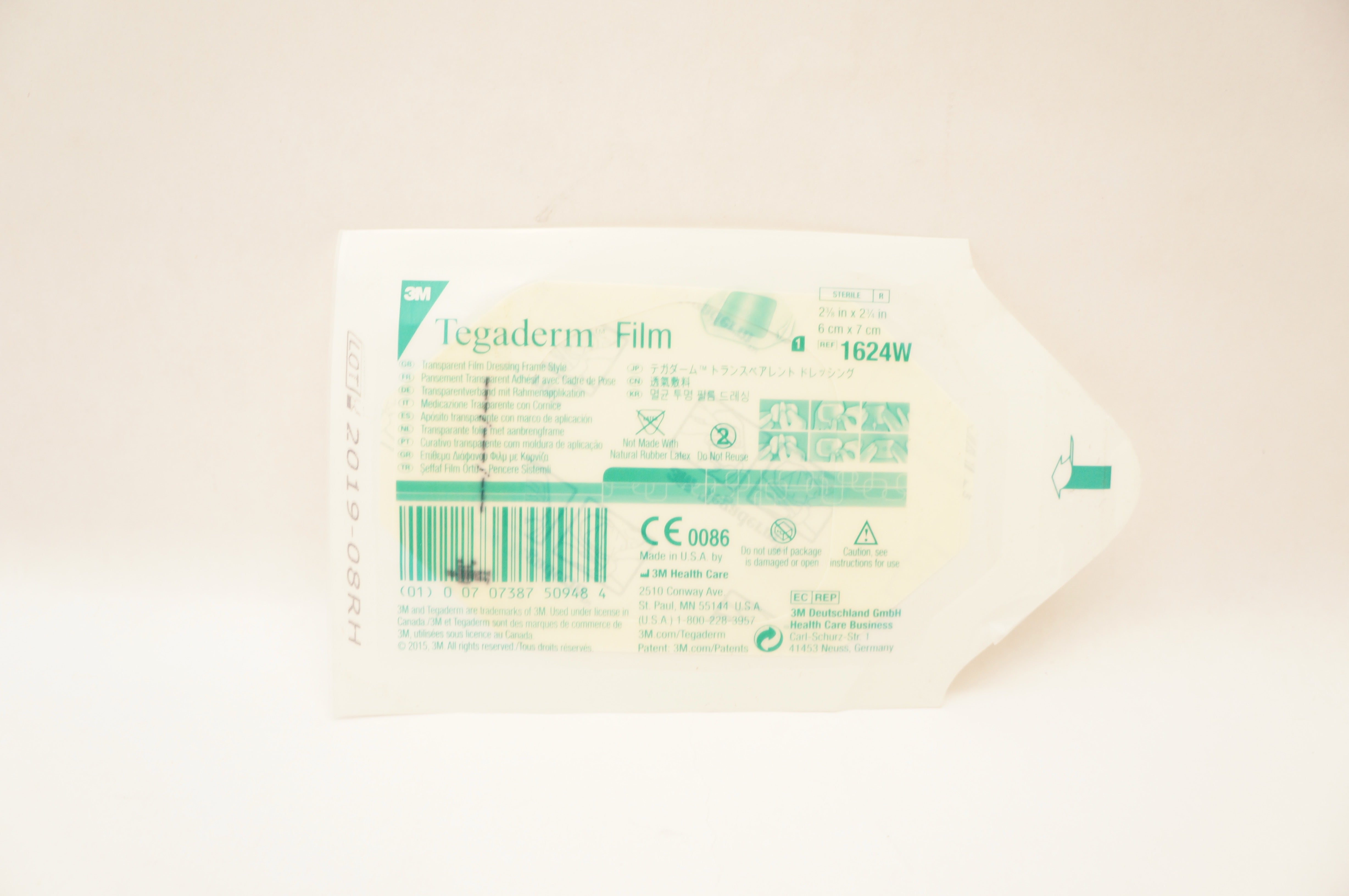 3M 1624W Tegaderm Transparent Film Dressing Frame 2-3/8x2-3/4inch (x)