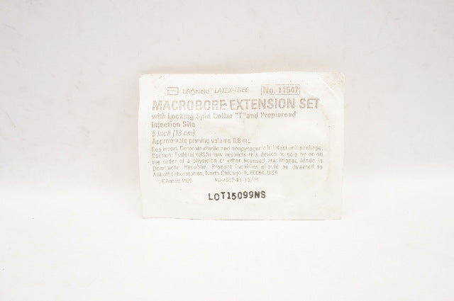 Abbott 11547 Macrobore Extension Set 5inch