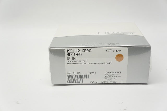 Biomet 12-139040 Endo II Head 58mm (x)