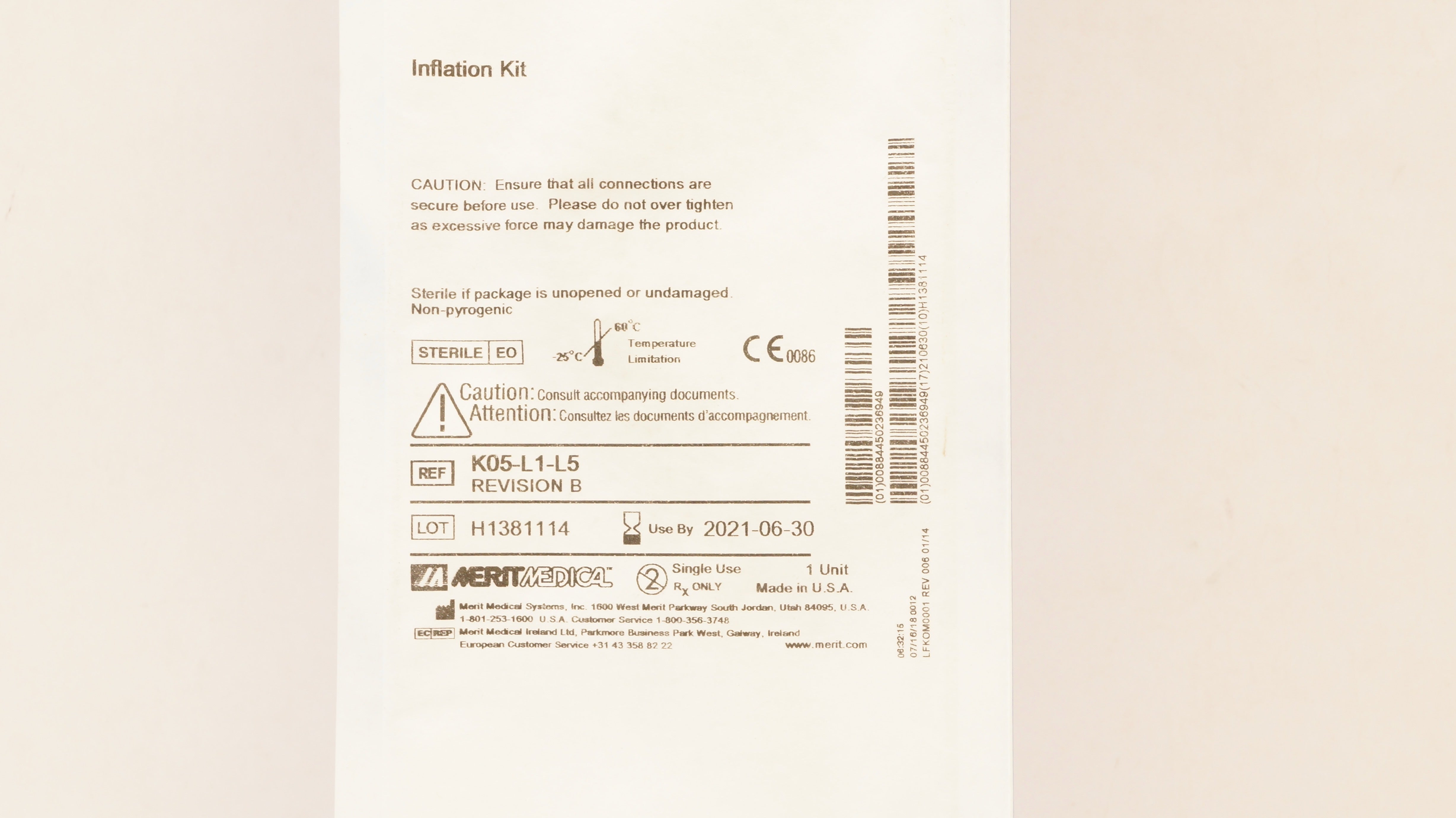 Merit Medical K05-L1-L5 Inflation Kit (x)