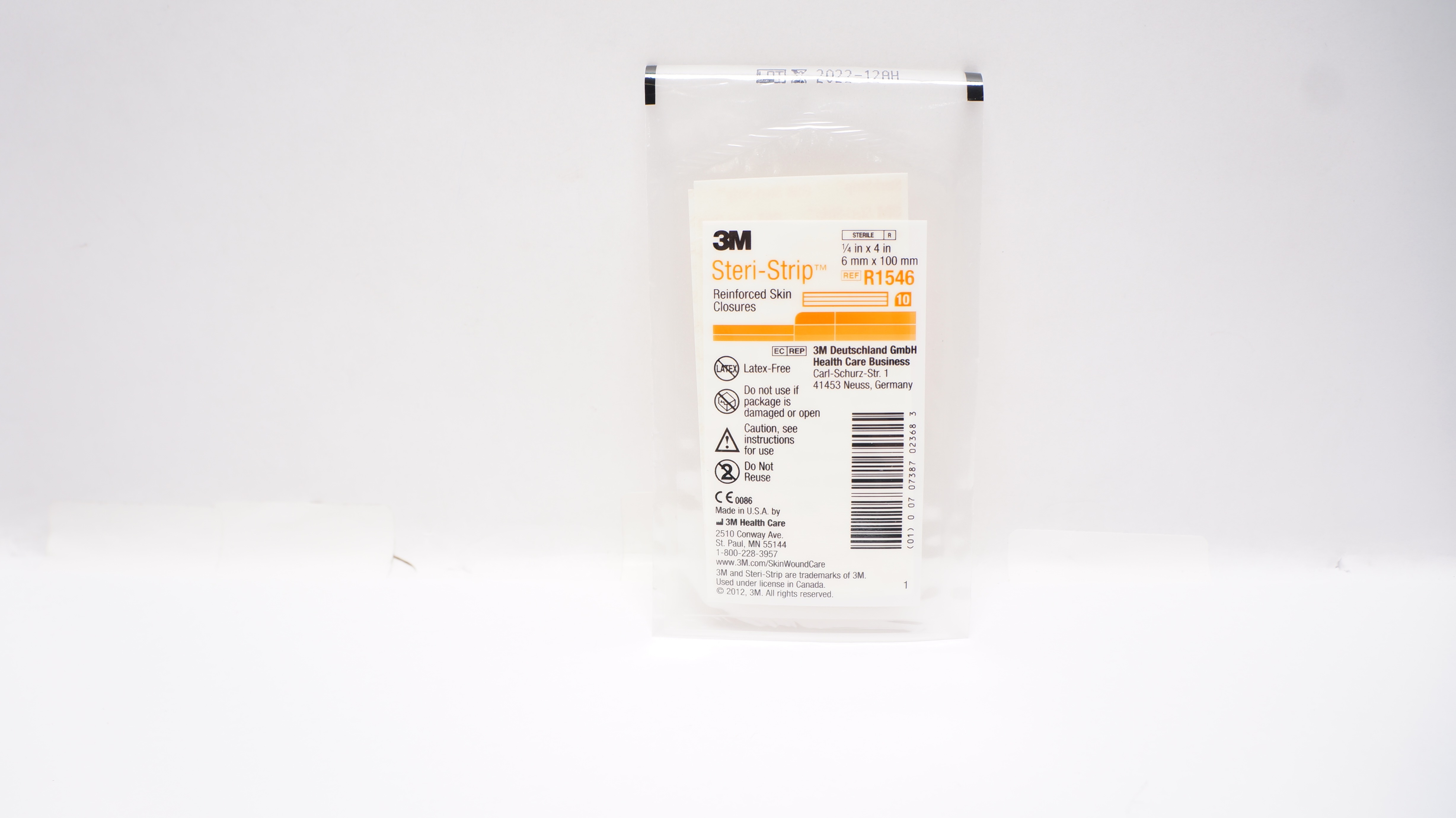 3M R1546 Steri-Strip Reinforced Skin Closures 1/4inch x 4inch (x) - Pack of 10