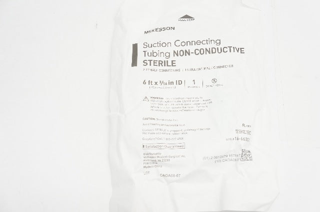 McKesson 16-66301 Suction Connecting Tubing Non-Conductive 6ft. x 3/16inch ID