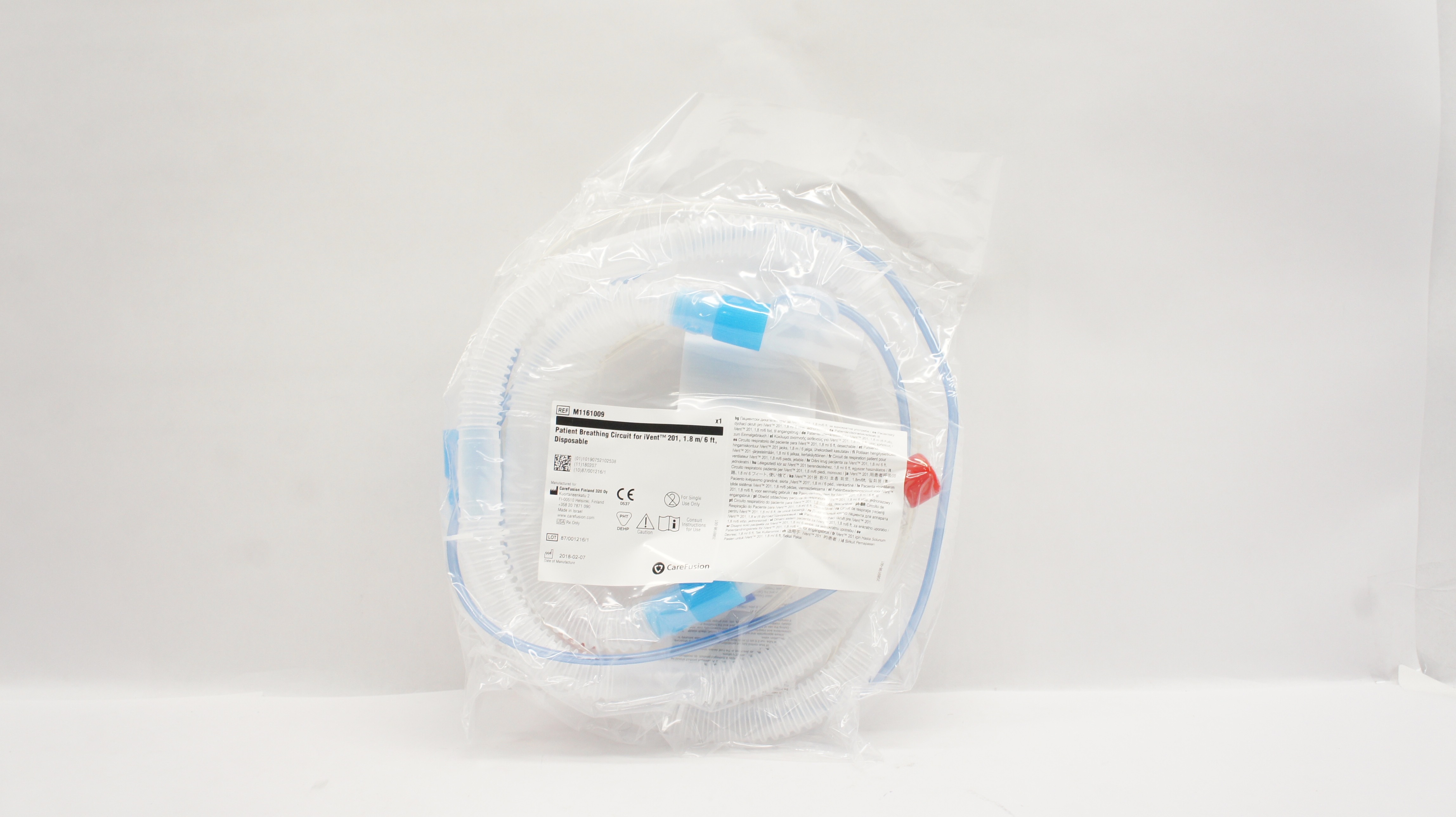 CareFusion M1161009 Patient Breathing Circuit for iVent 201 1.8m/6ft Disposable