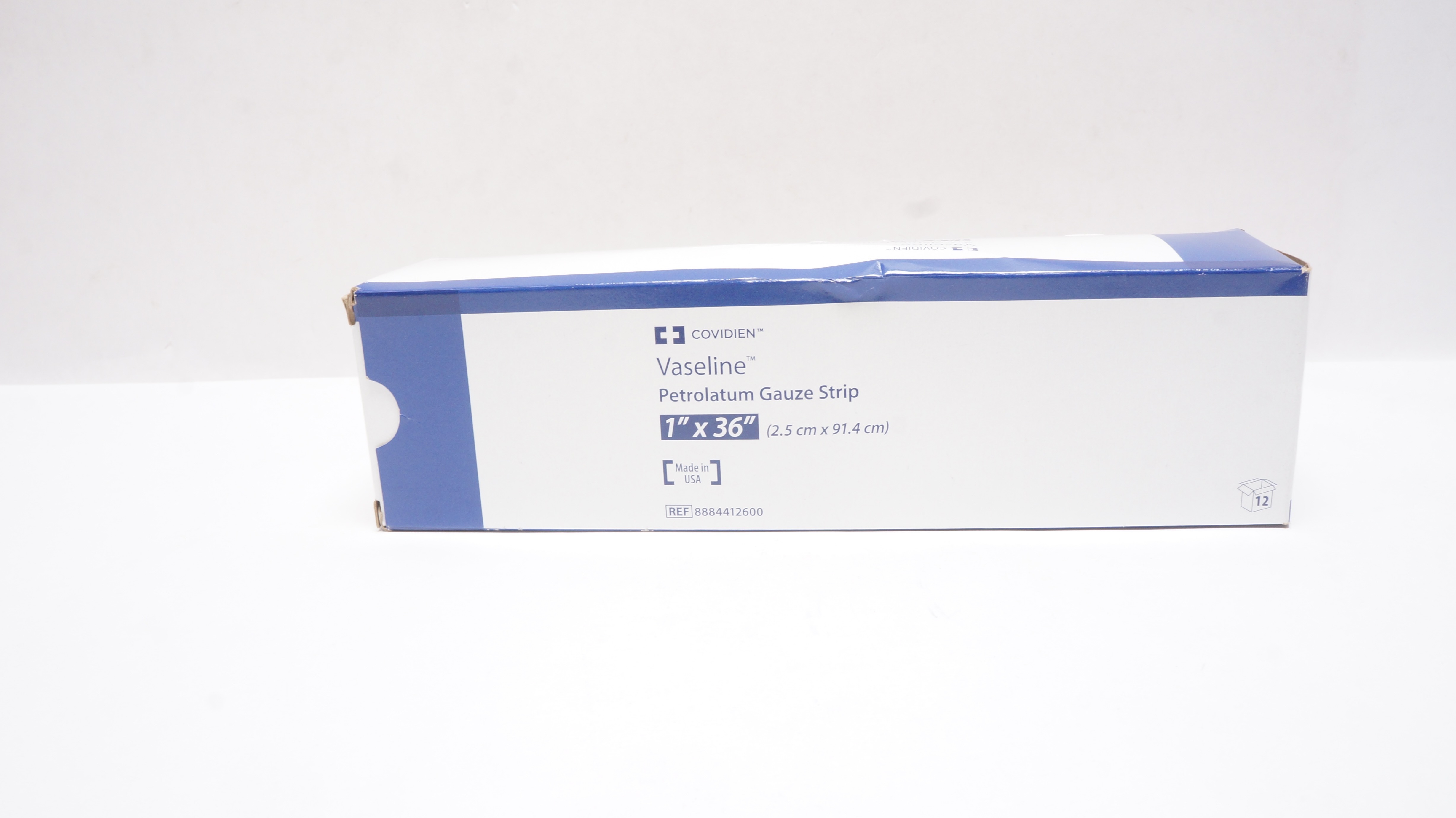 Covidien 8884412600 Vaseline Petrolatum Gauze Strip 1 x 36inch (x) - Box of 12