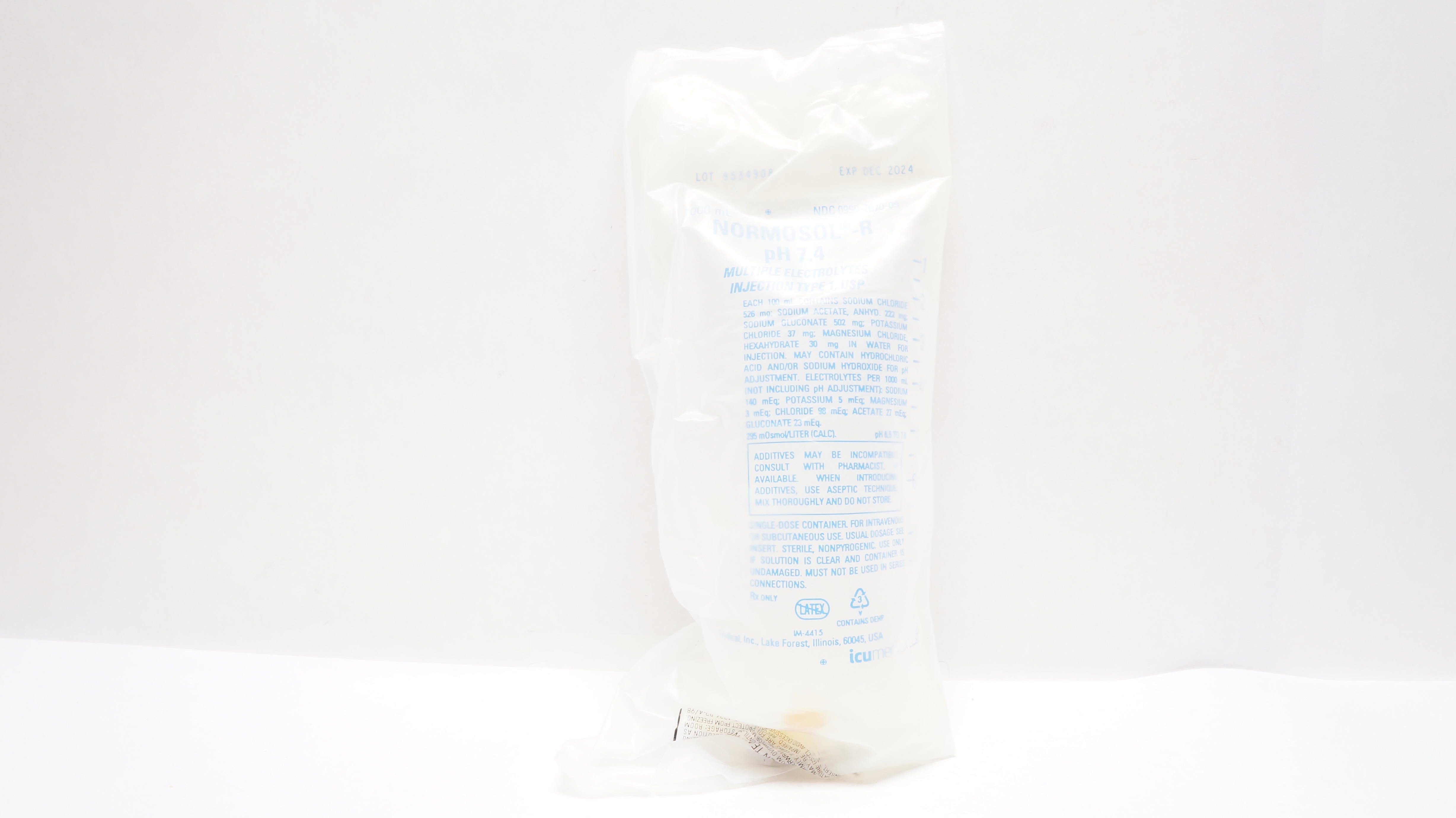 ICU Medical Normosol-R pH 7. Multiple Electrolytes Injection Type 1, USP 1000mL