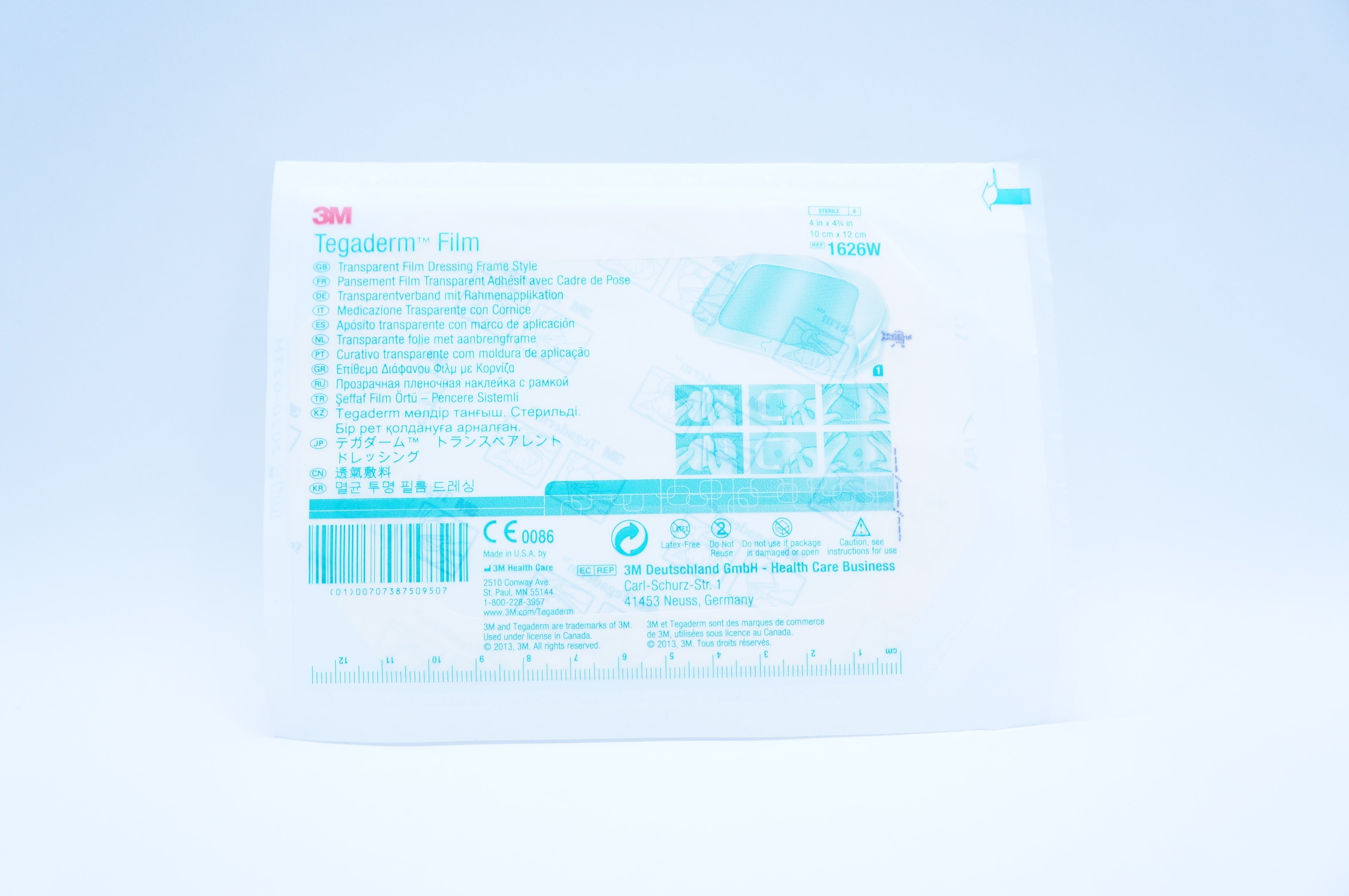 3M  1626W Tegaderm Film Transperent Film Dressing Frame Style 4in x 4 3/4in (x)