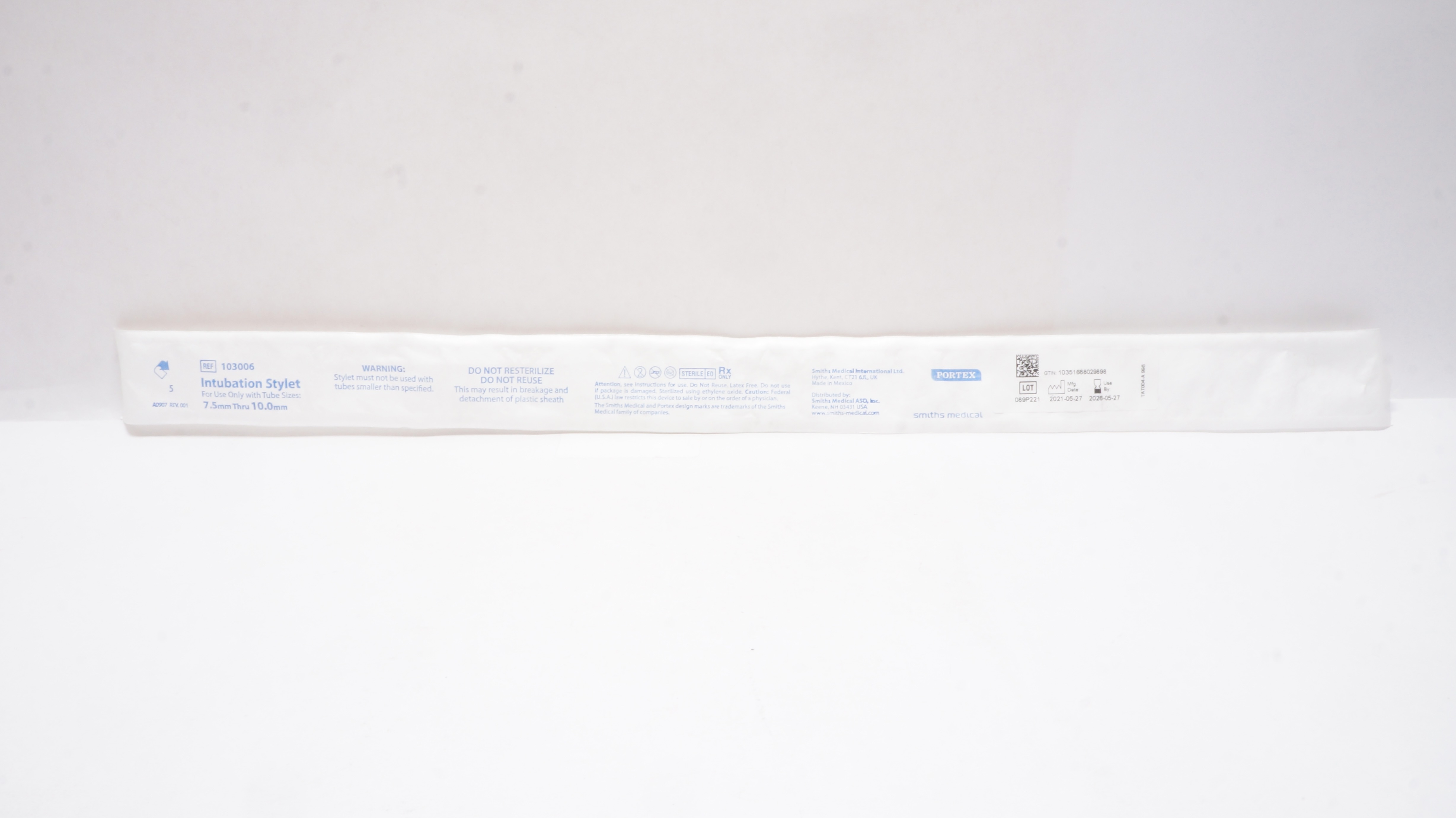 Smiths Medical 103006 Portex Intubation Stylet