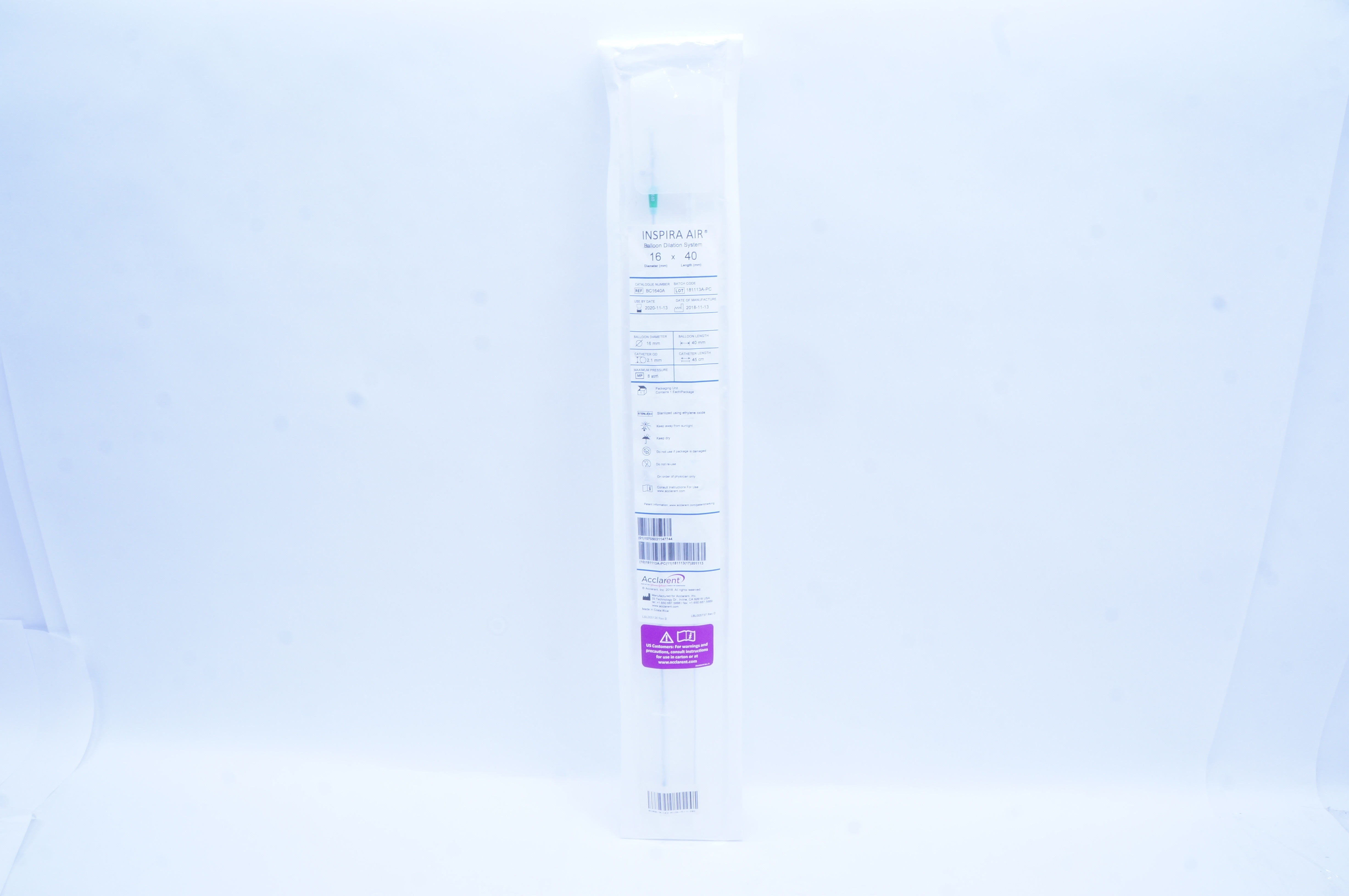 Acclarent BC1640A Inspira Air Balloon Dilation System 16mm x 40mm (x)